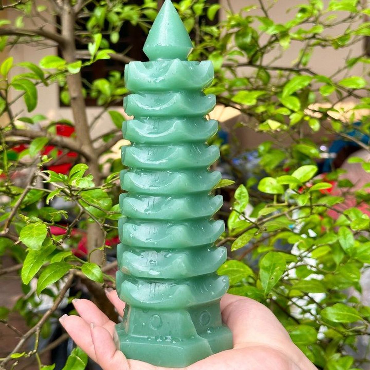 THÁP VĂN XƯƠNG ĐÁ THẠCH ANH XANH THIÊN NHIÊN - THẮNG GIANG THÁP VĂN XƯƠNG ĐÁ THẠCH ANH XANH THIÊN NHIÊN - THẮNG GIANG