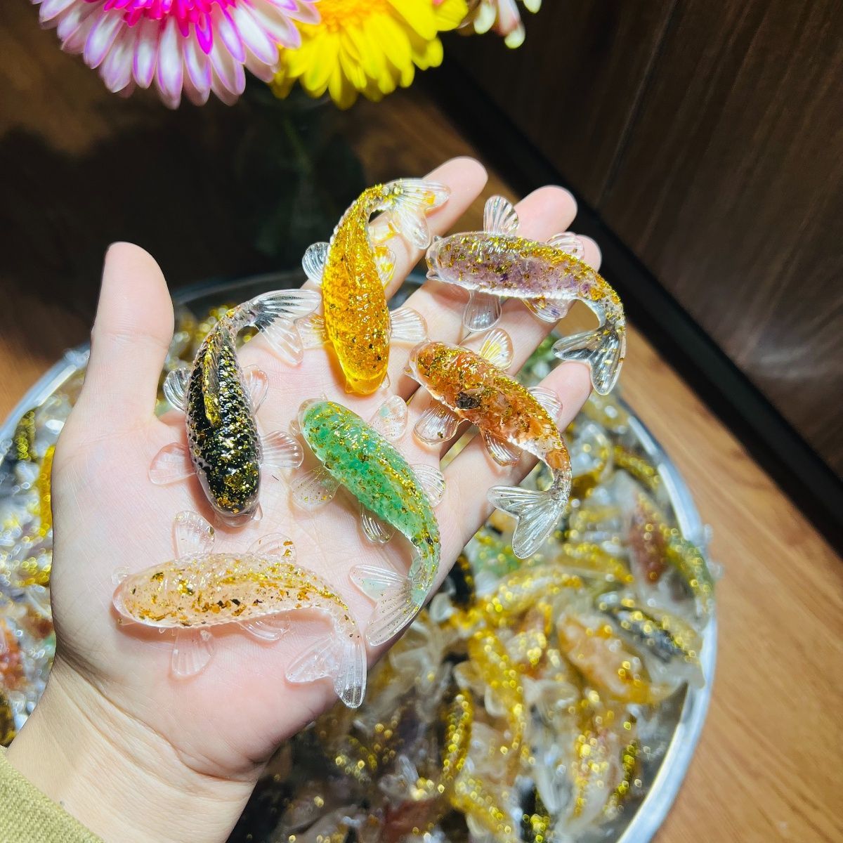 COMBO 10 CHÚ CÁ ĐÁ VỤN THIÊN NHIÊN MÀU HỖN HỢP THẢ BÁT BAN THẦN TÀI TỤ LỘC - THẮNG GIANG COMBO 10 CHÚ CÁ ĐÁ VỤN THIÊN NHIÊN MÀU HỖN HỢP THẢ BÁT BAN THẦN TÀI TỤ LỘC - THẮNG GIANG