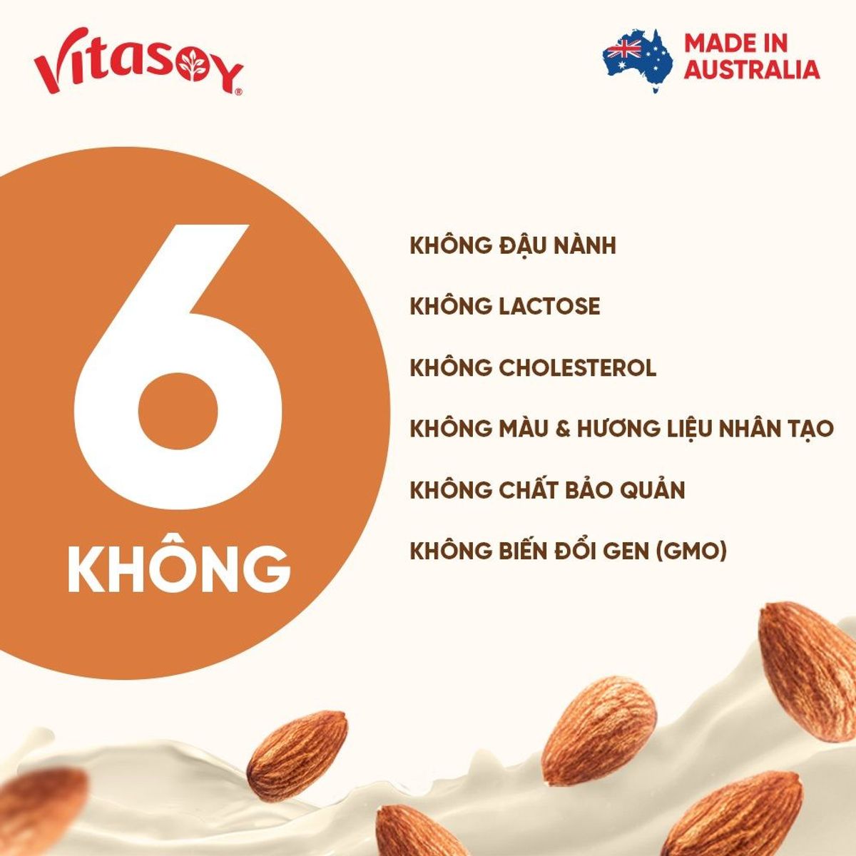 Sữa hạt hạnh nhân Vitasoy Almond Milky hộp 1L Sữa hạt hạnh nhân Vitasoy Almond Milky hộp 1L