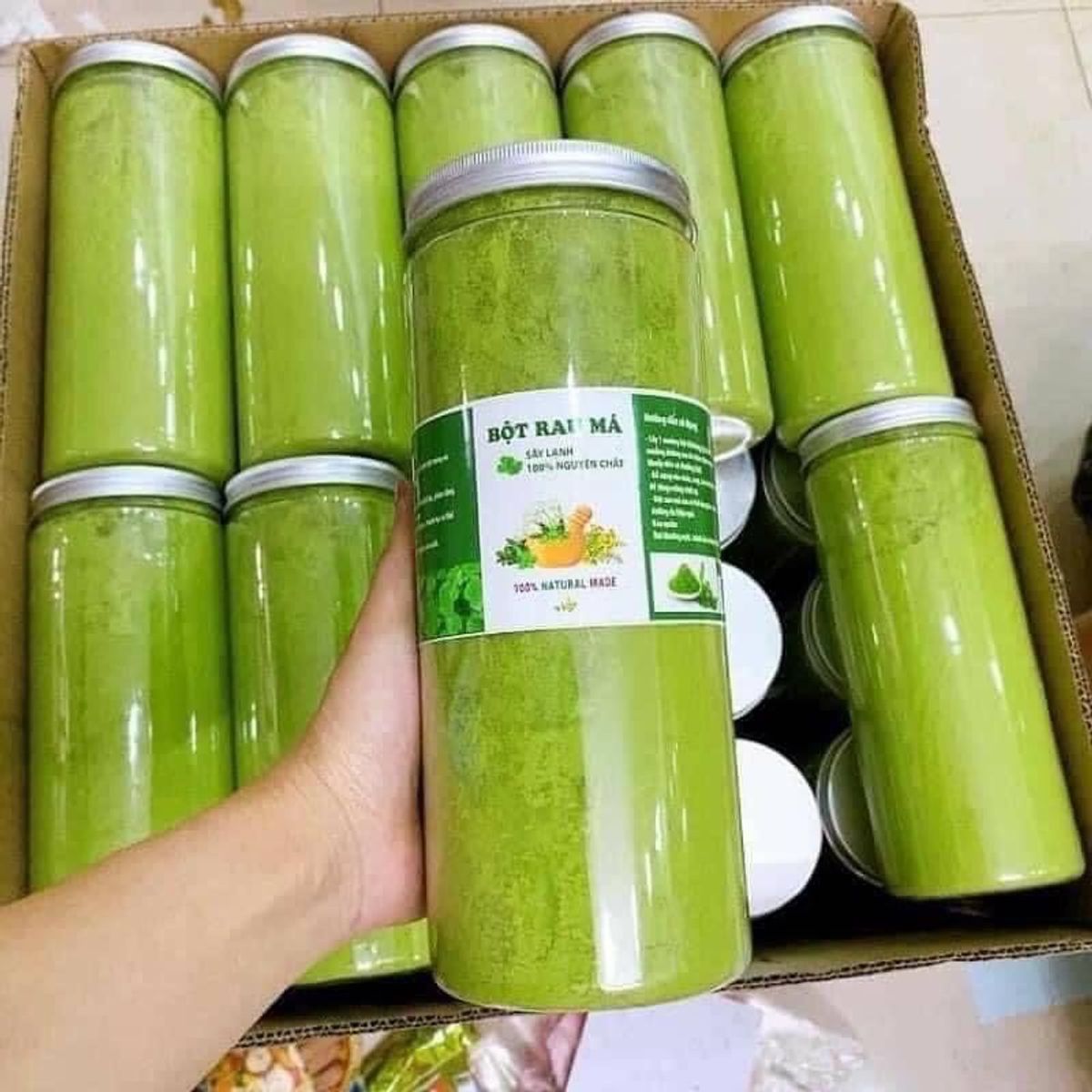 Bột rau má sấy lạnh nguyên nhất (500g), thanh nhiệt, giải độc cơ thể, giảm mụn nhọt, thâm nám, táo bón - CTB745 Bột rau má sấy lạnh nguyên nhất (500g), thanh nhiệt, giải độc cơ thể, giảm mụn nhọt, thâm nám, táo bón - CTB745