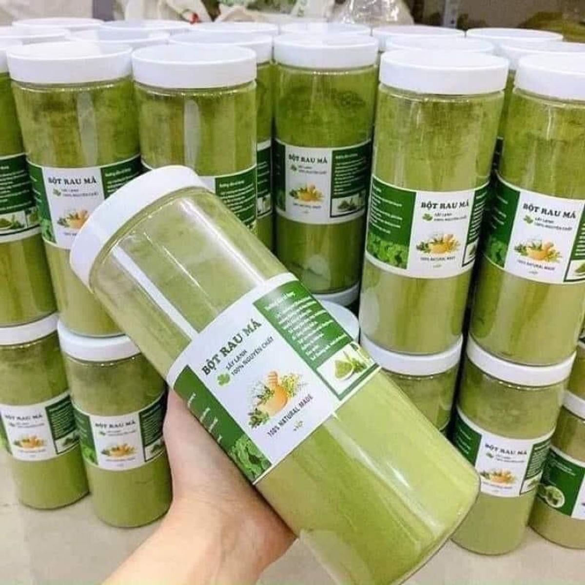Bột rau má sấy lạnh nguyên nhất (500g), thanh nhiệt, giải độc cơ thể, giảm mụn nhọt, thâm nám, táo bón - CTB745 Bột rau má sấy lạnh nguyên nhất (500g), thanh nhiệt, giải độc cơ thể, giảm mụn nhọt, thâm nám, táo bón - CTB745