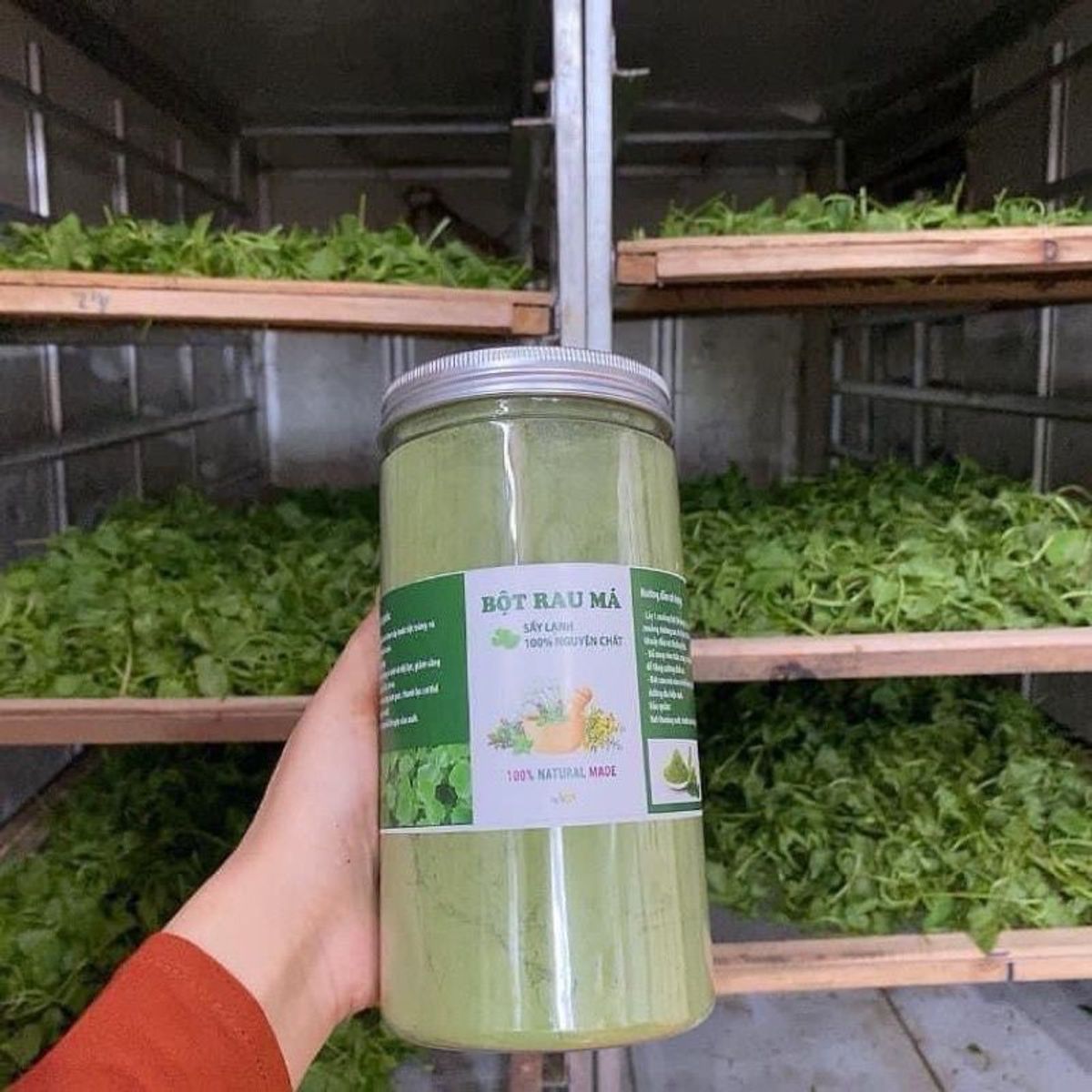 Bột rau má sấy lạnh nguyên nhất (500g), thanh nhiệt, giải độc cơ thể, giảm mụn nhọt, thâm nám, táo bón - CTB745 Bột rau má sấy lạnh nguyên nhất (500g), thanh nhiệt, giải độc cơ thể, giảm mụn nhọt, thâm nám, táo bón - CTB745