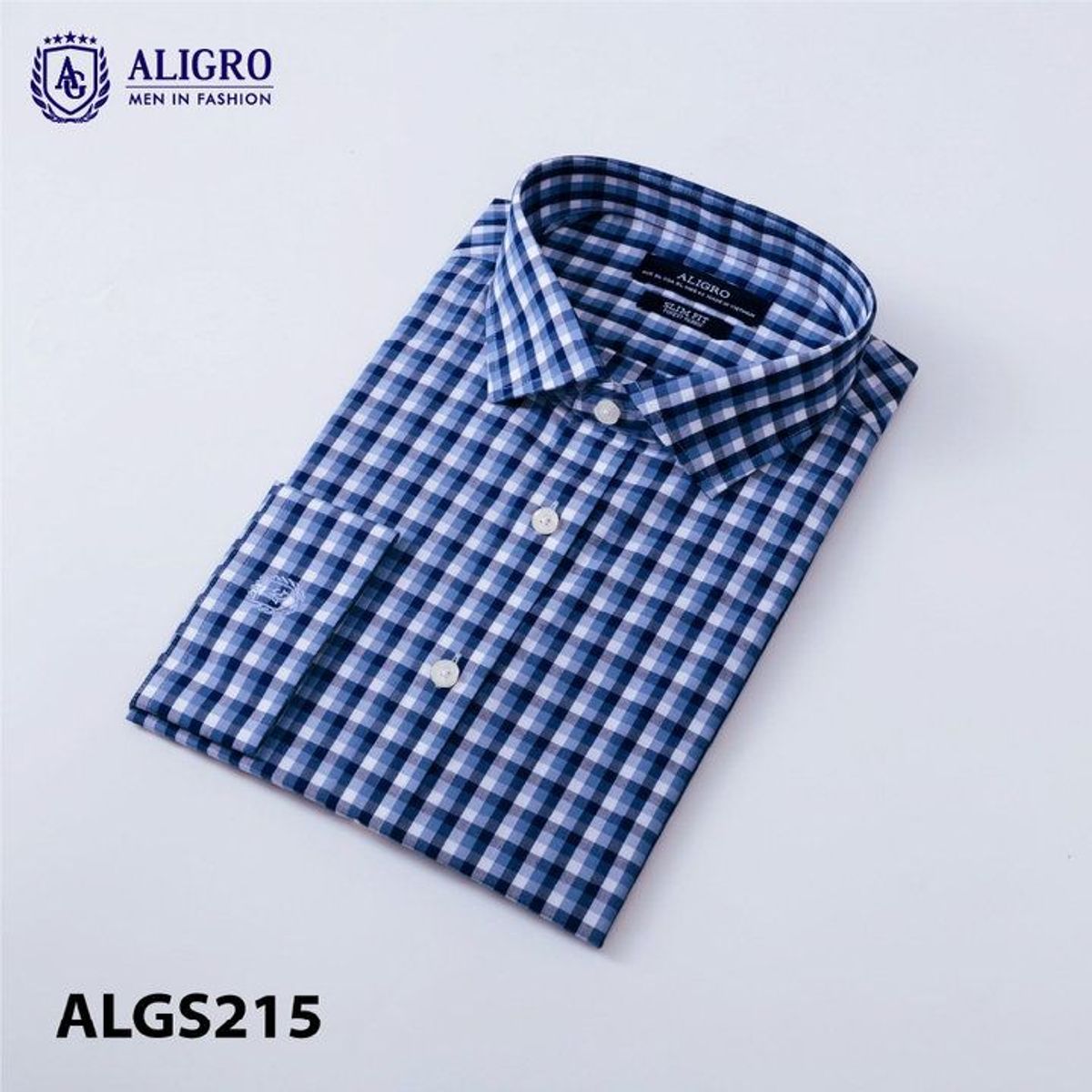 ÁO SƠ MI NAM DÀI TAY ALIGRO CHẤT LIỆU BAMBOO CAO CẤP MỀM MỊN, KHÁNG KHUẨN, CHỐNG TIA UV KẺ CARO XANH ALGS215 - ALIGRO ÁO SƠ MI NAM DÀI TAY ALIGRO CHẤT LIỆU BAMBOO CAO CẤP MỀM MỊN, KHÁNG KHUẨN, CHỐNG TIA UV KẺ CARO XANH ALGS215 - ALIGRO
