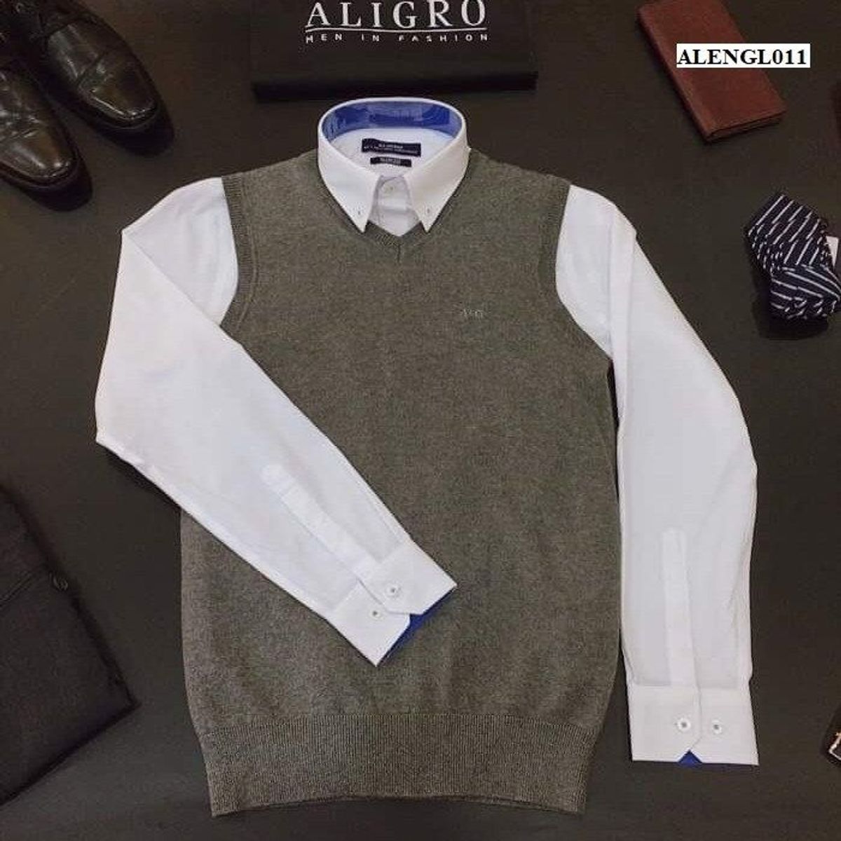ÁO LEN GILE ALIGRO MÀU GHI ĐẬM ALENGL011 - ALIGRO ÁO LEN GILE ALIGRO MÀU GHI ĐẬM ALENGL011 - ALIGRO