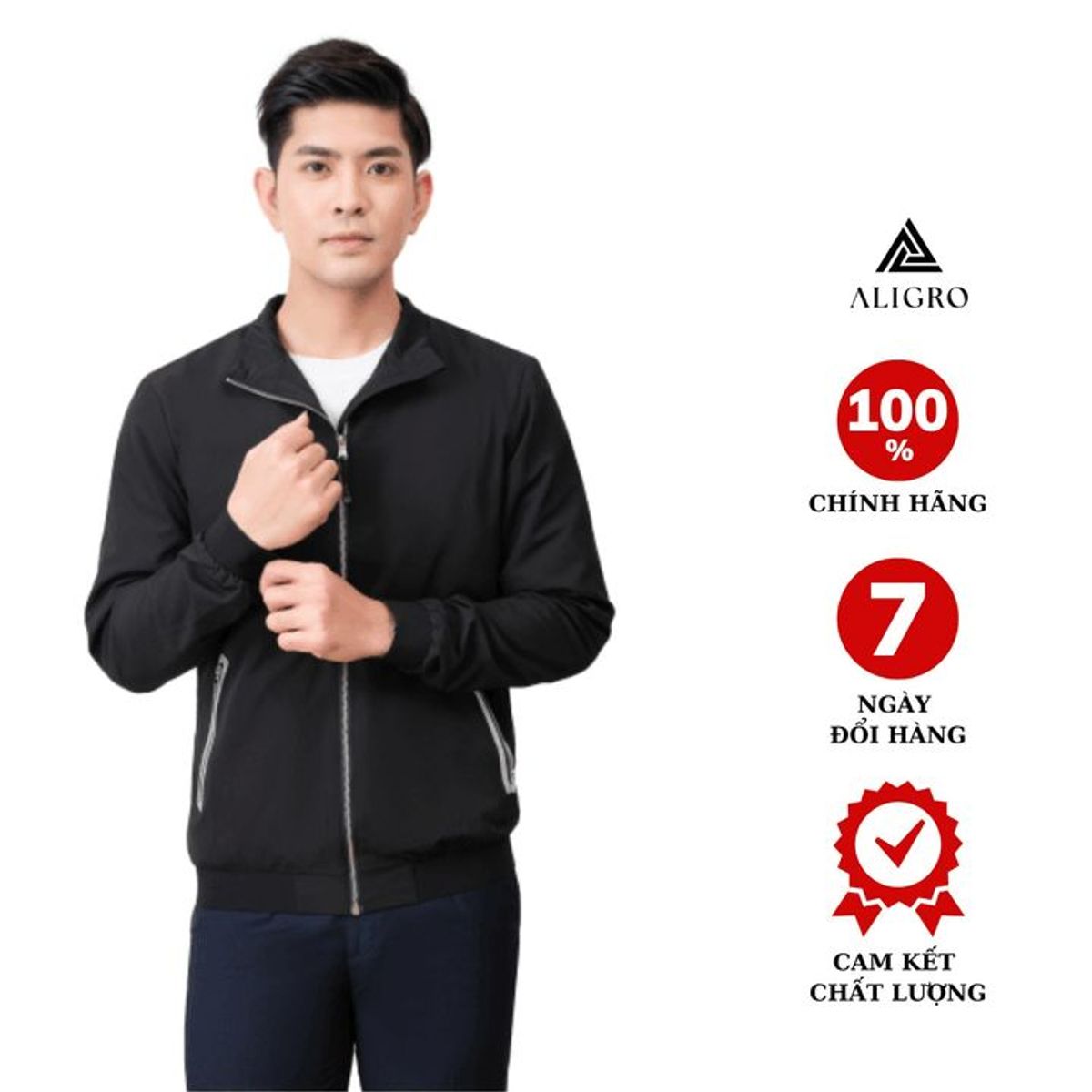 ÁO KHOÁC GOLF NAM 2 LỚP ALIGRO MÀU ĐEN AK2G.4 - ALIGRO ÁO KHOÁC GOLF NAM 2 LỚP ALIGRO MÀU ĐEN AK2G.4 - ALIGRO
