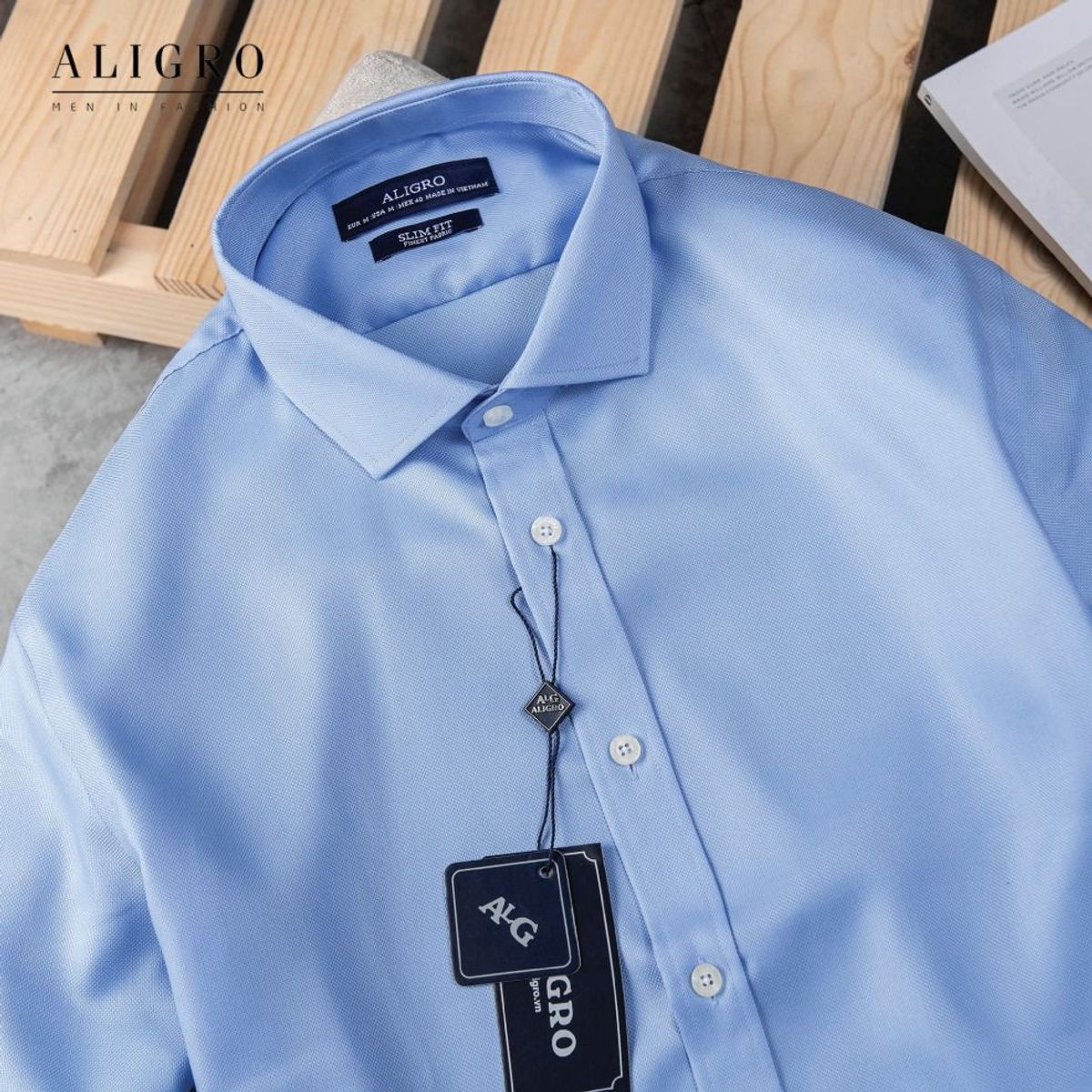 ÁO SƠ MI DÀI TAY NAVY ALGS198 - ALIGRO ÁO SƠ MI DÀI TAY NAVY ALGS198 - ALIGRO