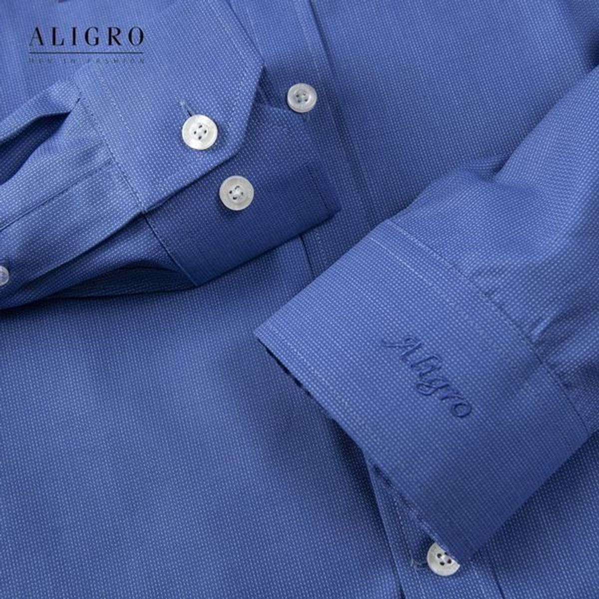 ÁO SƠ MI DÀI TAY BLUE CHẤM TRẮNG ALGS199 - ALIGRO ÁO SƠ MI DÀI TAY BLUE CHẤM TRẮNG ALGS199 - ALIGRO