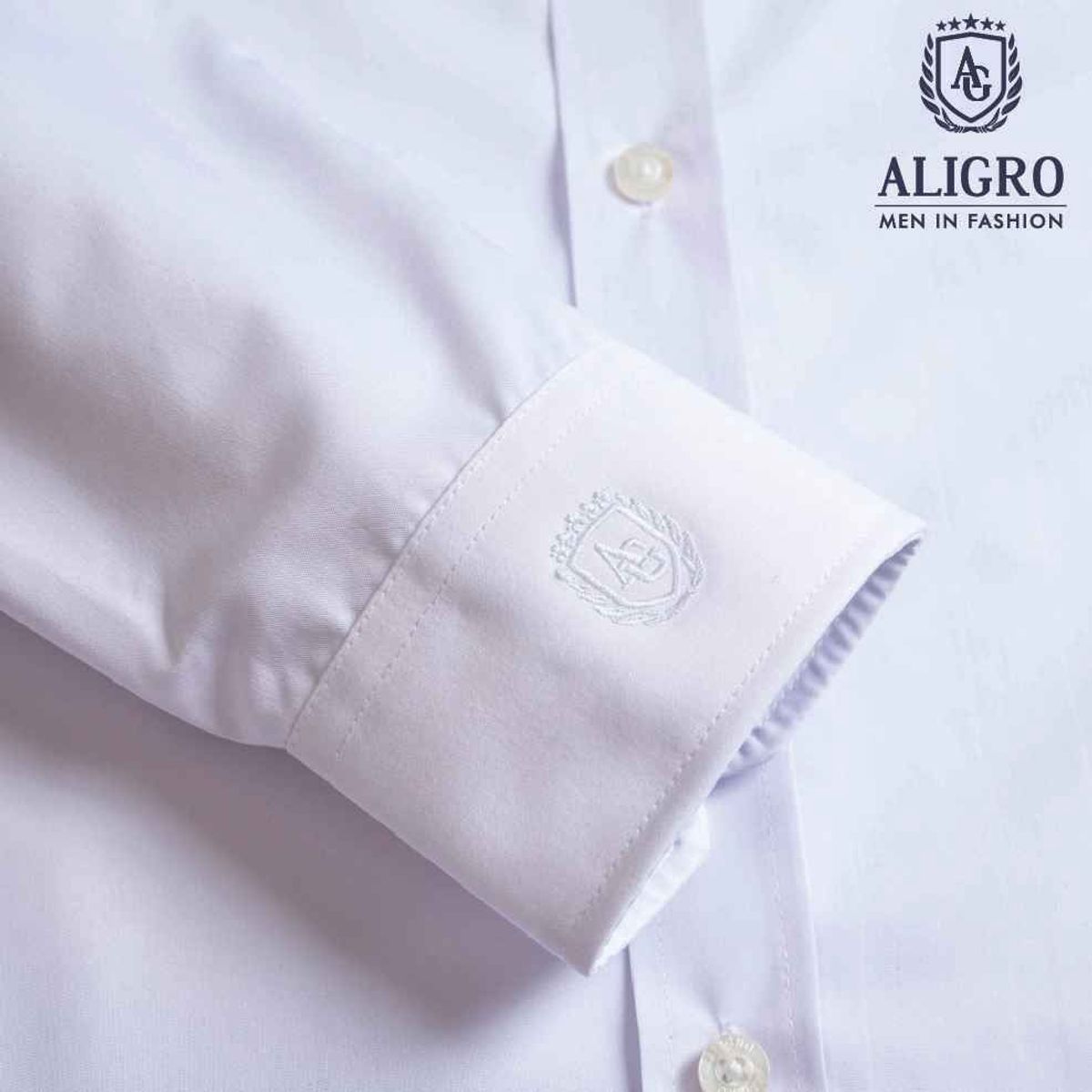 ÁO SƠ MI SLIMFIT DÀI TAY TRẮNG TRƠN - ALIGRO ÁO SƠ MI SLIMFIT DÀI TAY TRẮNG TRƠN - ALIGRO