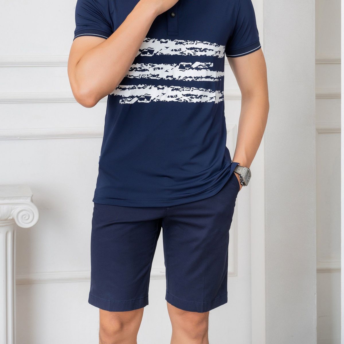 QUẦN SHORT KAKI NAM MÀU NAVY ALGQS1075 - ALIGRO QUẦN SHORT KAKI NAM MÀU NAVY ALGQS1075 - ALIGRO