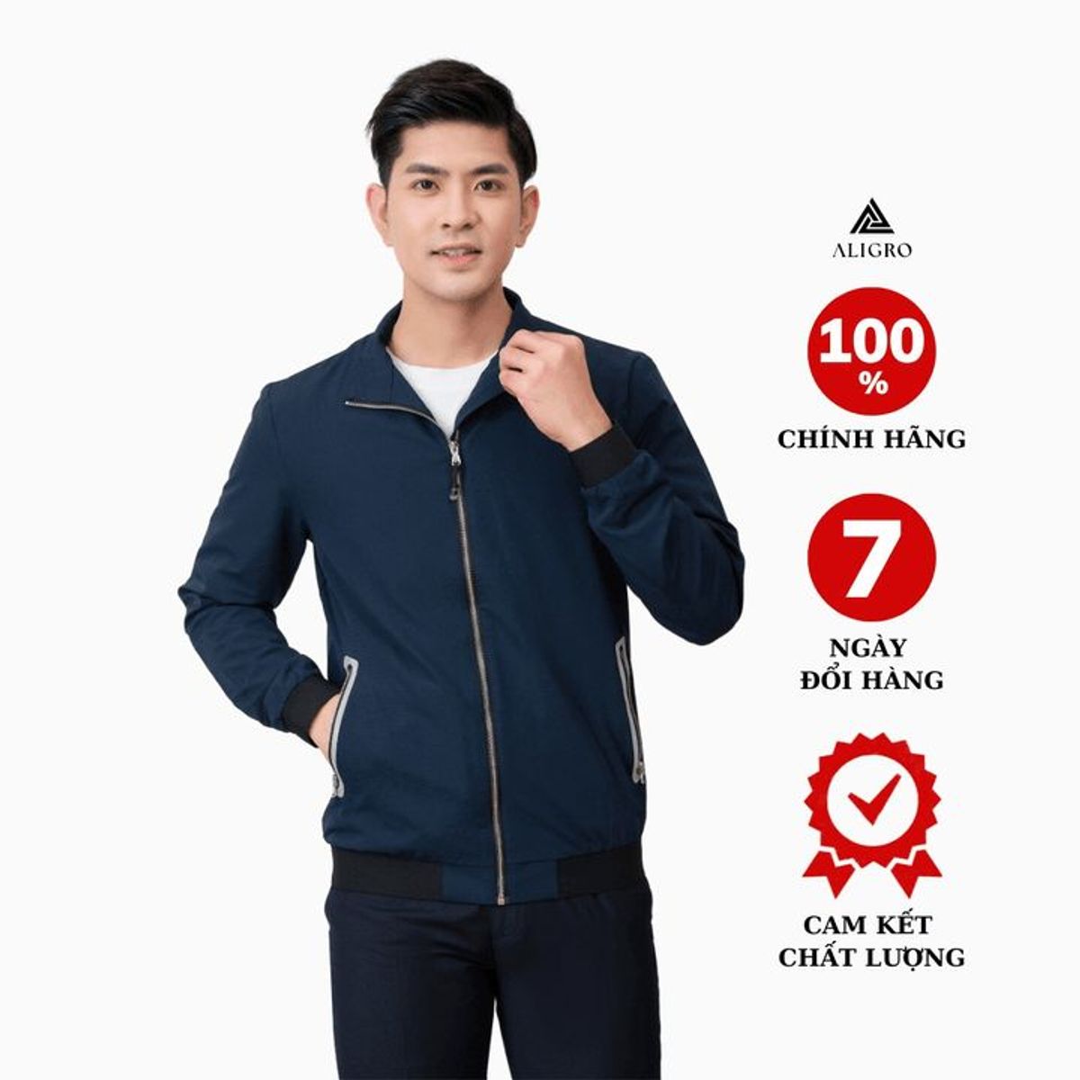 ÁO KHOÁC GOLF 2 LỚP MÀU NAVY AK2G.1 - ALIGRO ÁO KHOÁC GOLF 2 LỚP MÀU NAVY AK2G.1 - ALIGRO
