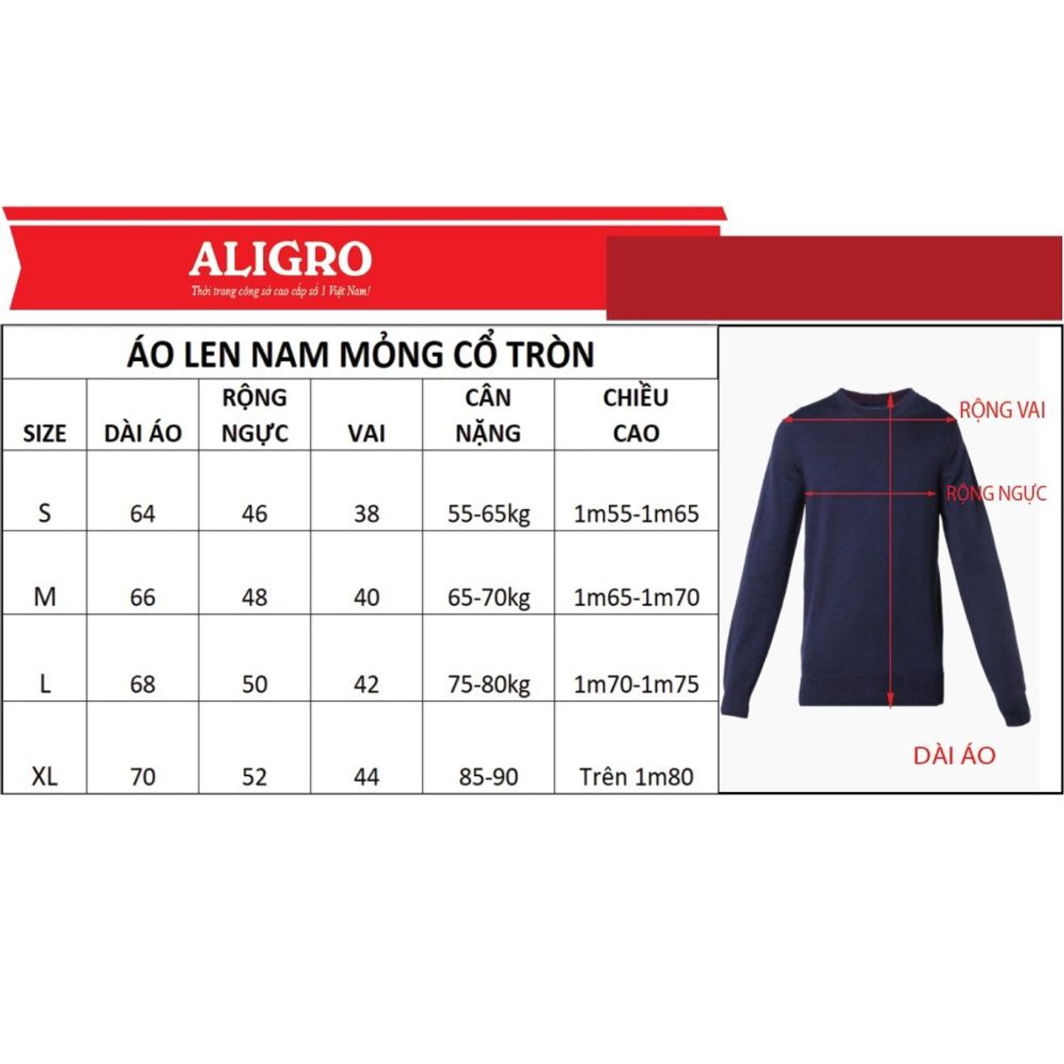ÁO LEN DÀI TAY ALEND049 - ALIGRO ÁO LEN DÀI TAY ALEND049 - ALIGRO