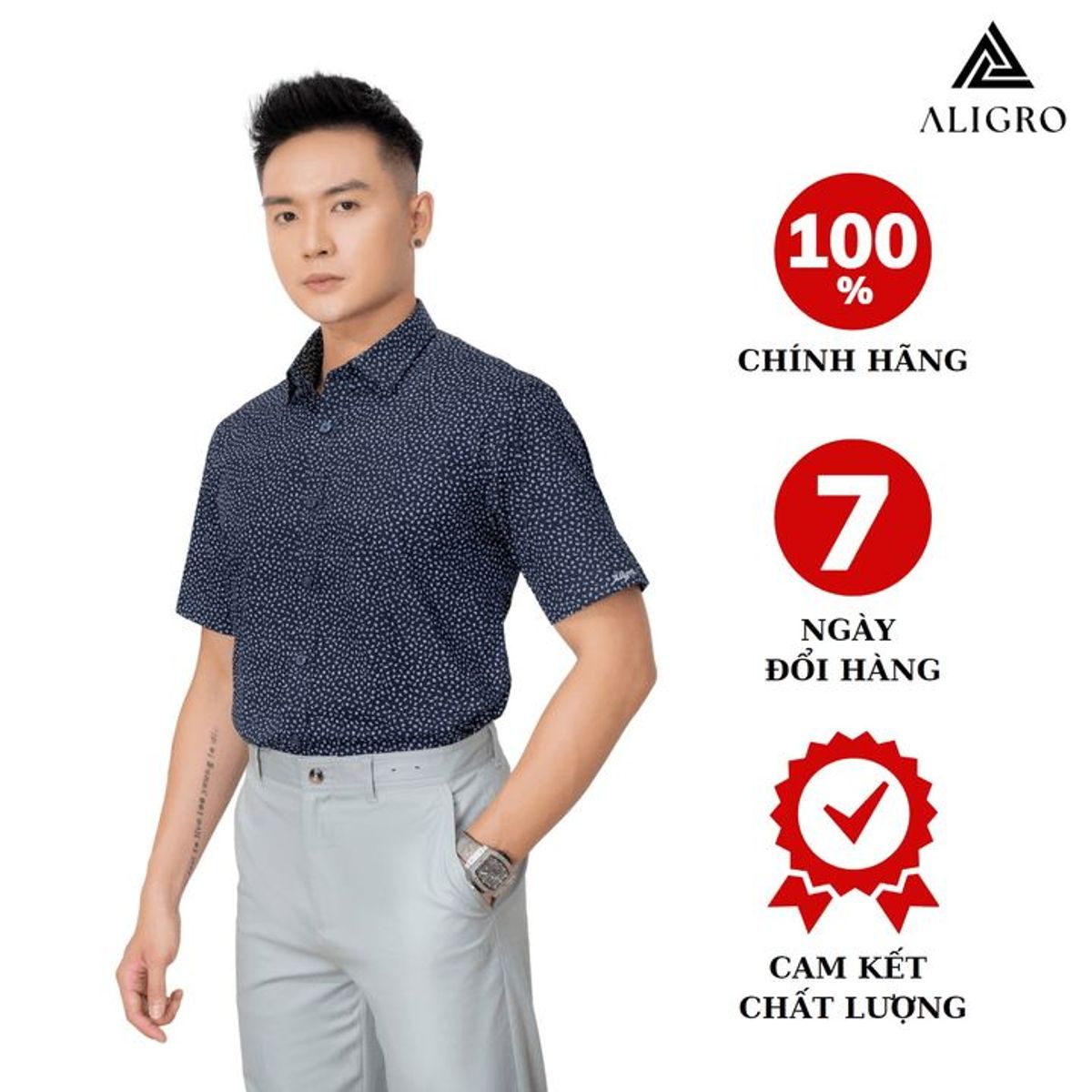 ÁO SƠ MI NAM NGẮN TAY ALIGRO NHIỀU MÀU CHẤT LIỆU COTTON TỰ NHIÊN CAO CẤP, VẠT BẰNG FORM CUSTOM TRẺ TRUNG ALGS-C66 - ALIGRO ÁO SƠ MI NAM NGẮN TAY ALIGRO NHIỀU MÀU CHẤT LIỆU COTTON TỰ NHIÊN CAO CẤP, VẠT BẰNG FORM CUSTOM TRẺ TRUNG ALGS-C66 - ALIGRO