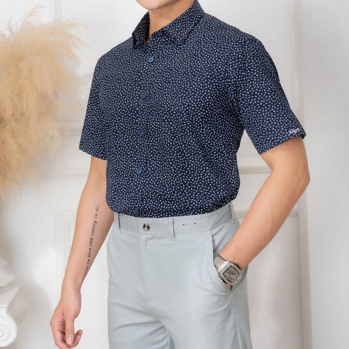 ÁO SƠ MI NAM NGẮN TAY ALIGRO NHIỀU MÀU CHẤT LIỆU COTTON TỰ NHIÊN CAO CẤP, VẠT BẰNG FORM CUSTOM TRẺ TRUNG ALGS-C66 - ALIGRO ÁO SƠ MI NAM NGẮN TAY ALIGRO NHIỀU MÀU CHẤT LIỆU COTTON TỰ NHIÊN CAO CẤP, VẠT BẰNG FORM CUSTOM TRẺ TRUNG ALGS-C66 - ALIGRO