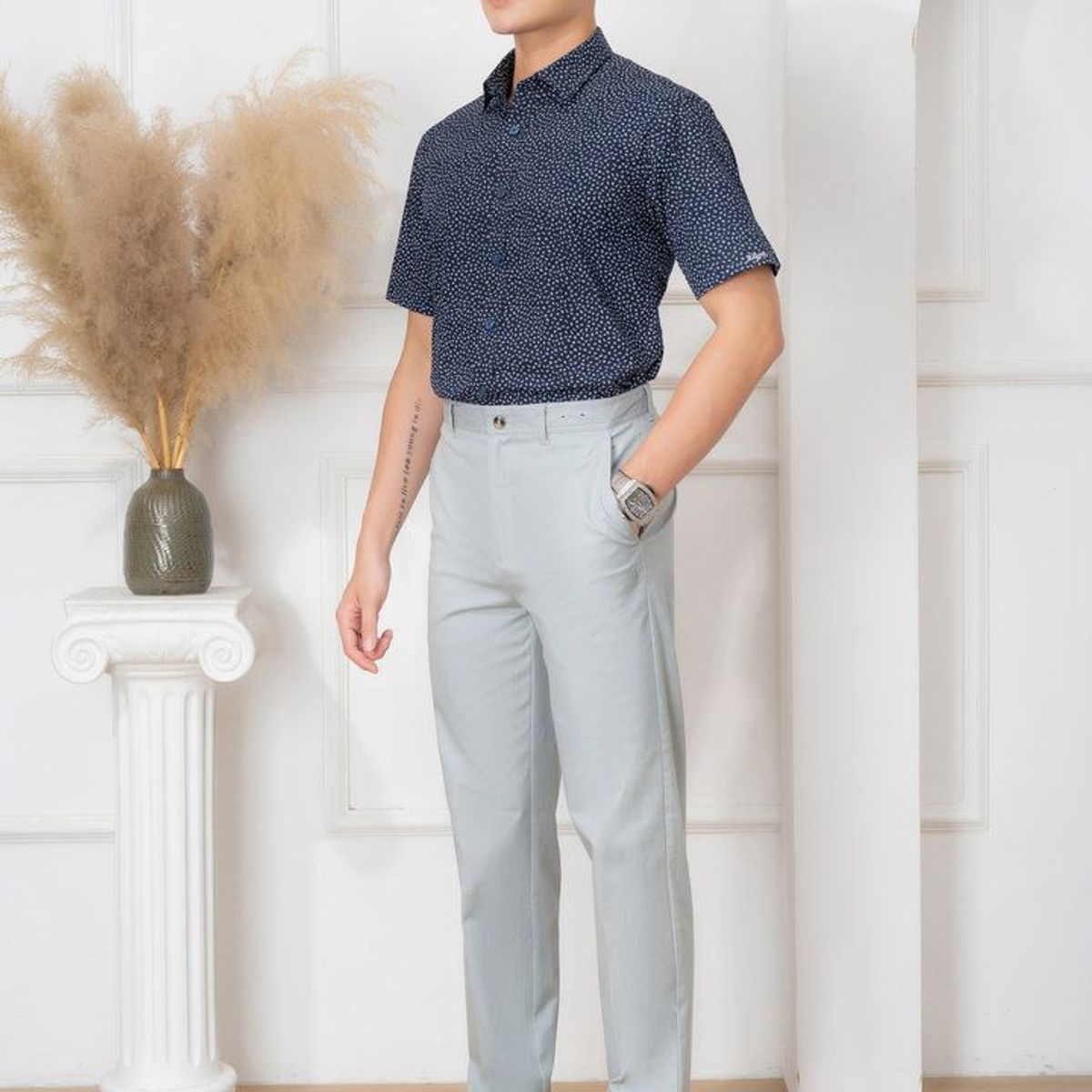 ÁO SƠ MI NAM NGẮN TAY ALIGRO NHIỀU MÀU CHẤT LIỆU COTTON TỰ NHIÊN CAO CẤP, VẠT BẰNG FORM CUSTOM TRẺ TRUNG ALGS-C66 - ALIGRO ÁO SƠ MI NAM NGẮN TAY ALIGRO NHIỀU MÀU CHẤT LIỆU COTTON TỰ NHIÊN CAO CẤP, VẠT BẰNG FORM CUSTOM TRẺ TRUNG ALGS-C66 - ALIGRO