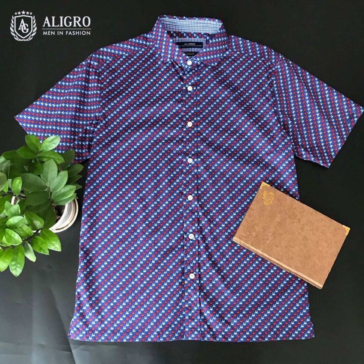 ÁO SƠ MI CỘC TAY NAM CÔNG SỞ ALIGRO HOẠ TIẾT CON CUA DÁNG CUSTOM ALGS-C86 - ALIGRO ÁO SƠ MI CỘC TAY NAM CÔNG SỞ ALIGRO HOẠ TIẾT CON CUA DÁNG CUSTOM ALGS-C86 - ALIGRO