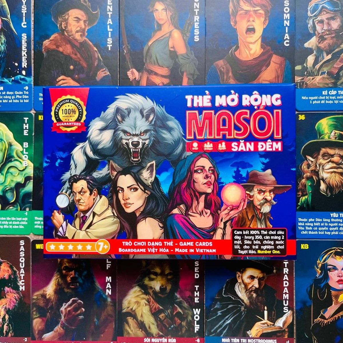 Board game-Thẻ mở rộng Ma Sói Săn Đêm việt hóa Foxi-Werewoft-thẻ in sắc nét-siêu dày Board game-Thẻ mở rộng Ma Sói Săn Đêm việt hóa Foxi-Werewoft-thẻ in sắc nét-siêu dày