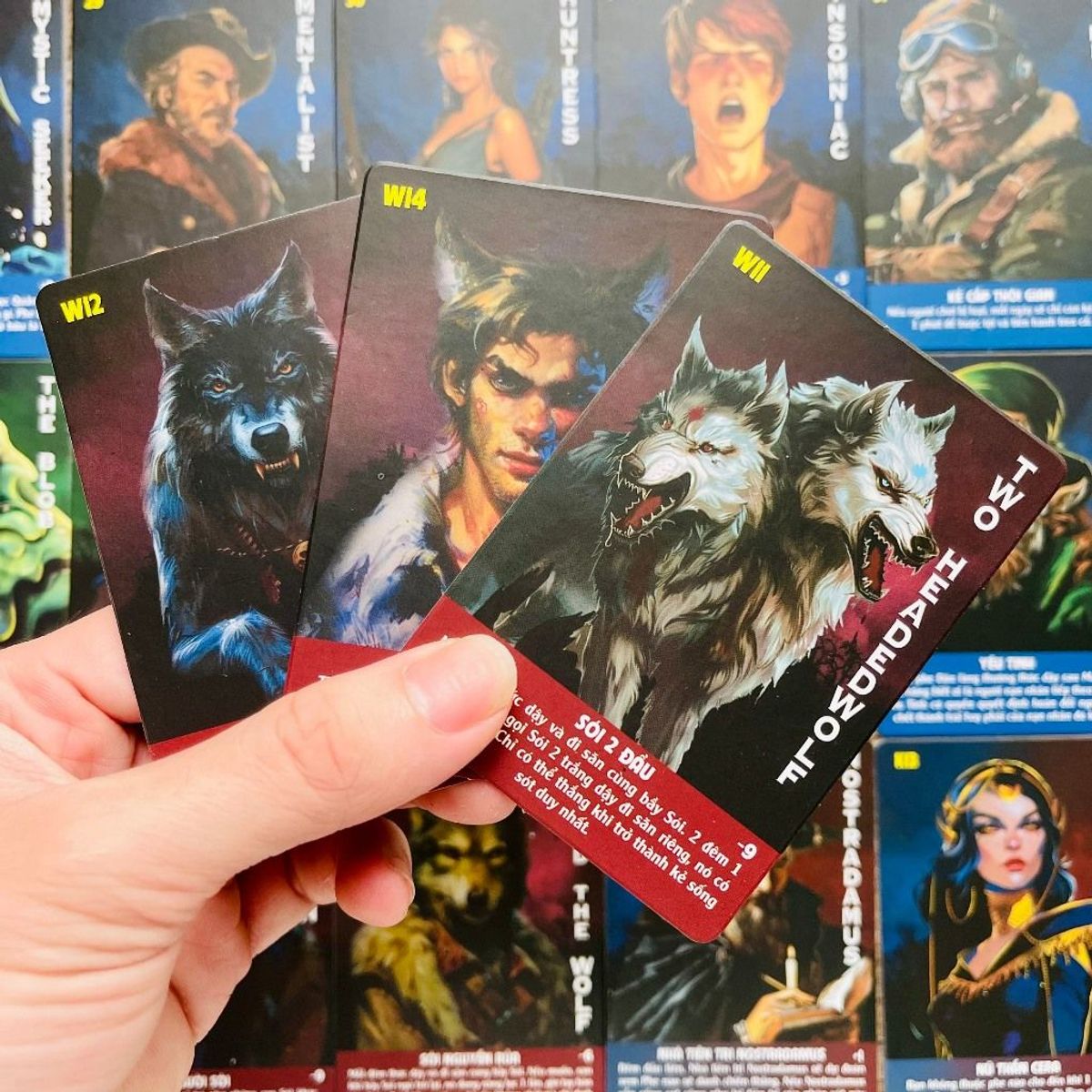 Board game-Thẻ mở rộng Ma Sói Săn Đêm việt hóa Foxi-Werewoft-thẻ in sắc nét-siêu dày Board game-Thẻ mở rộng Ma Sói Săn Đêm việt hóa Foxi-Werewoft-thẻ in sắc nét-siêu dày