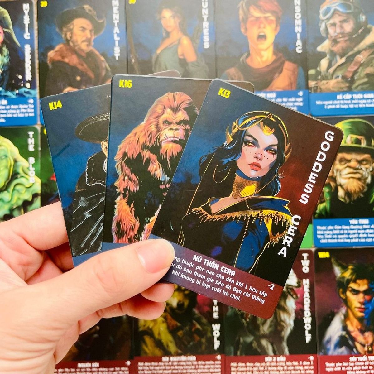 Board game-Thẻ mở rộng Ma Sói Săn Đêm việt hóa Foxi-Werewoft-thẻ in sắc nét-siêu dày Board game-Thẻ mở rộng Ma Sói Săn Đêm việt hóa Foxi-Werewoft-thẻ in sắc nét-siêu dày