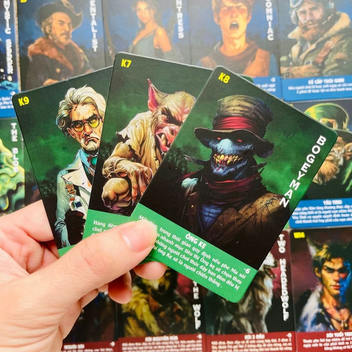 Board game-Thẻ mở rộng Ma Sói Săn Đêm việt hóa Foxi-Werewoft-thẻ in sắc nét-siêu dày Board game-Thẻ mở rộng Ma Sói Săn Đêm việt hóa Foxi-Werewoft-thẻ in sắc nét-siêu dày