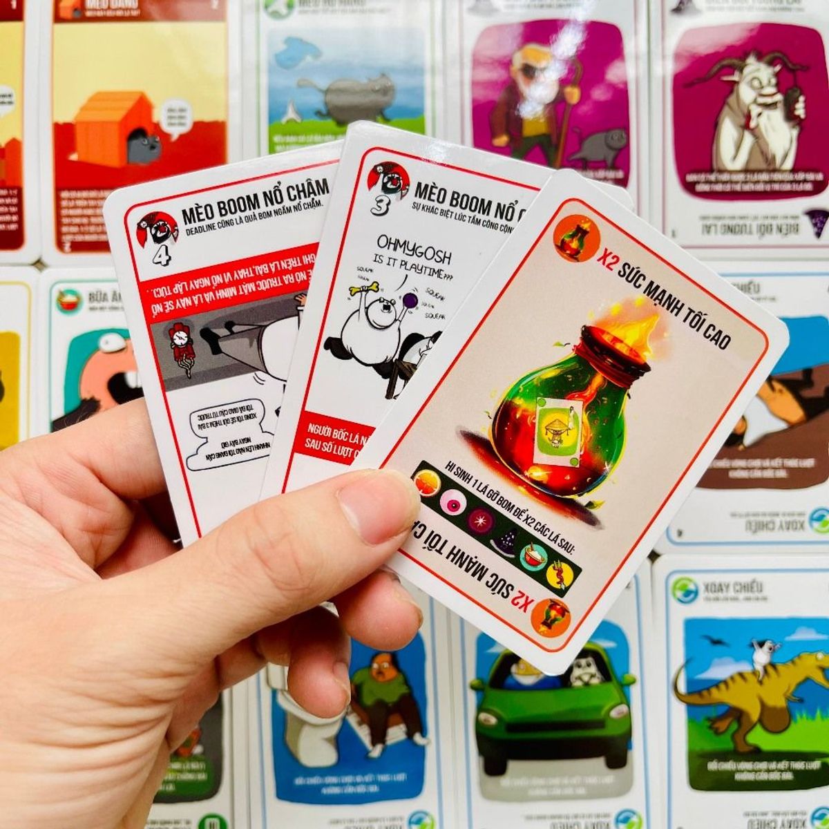 Board game-Thẻ mở rộng Mèo Boom-Mèo Nổ-Exploding kittens-Foxi-trò chơi gia đình-bạn bè-hấp dẫn-kịch tính Board game-Thẻ mở rộng Mèo Boom-Mèo Nổ-Exploding kittens-Foxi-trò chơi gia đình-bạn bè-hấp dẫn-kịch tính