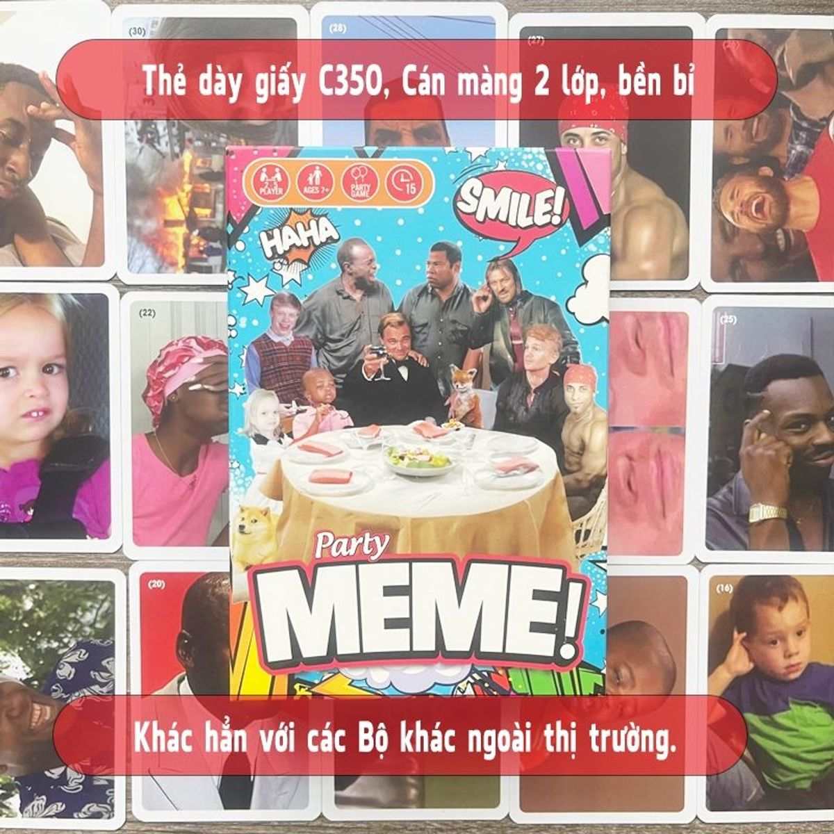 Board game-Bộ Bài Party Meme Squad Meme Foxi Mêm-trò chơi đội nhóm siêu vui hài hước Board game-Bộ Bài Party Meme Squad Meme Foxi Mêm-trò chơi đội nhóm siêu vui hài hước
