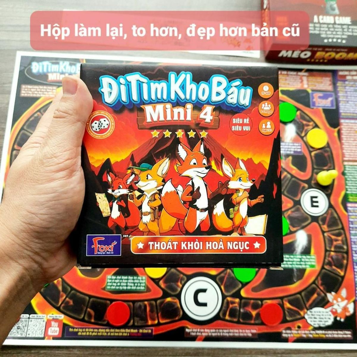 Board game-Đi tìm kho báu Mini 4 Foxi-trò chơi phát triển khả năng nhớ-logic-suy luận-phán đoán Board game-Đi tìm kho báu Mini 4 Foxi-trò chơi phát triển khả năng nhớ-logic-suy luận-phán đoán
