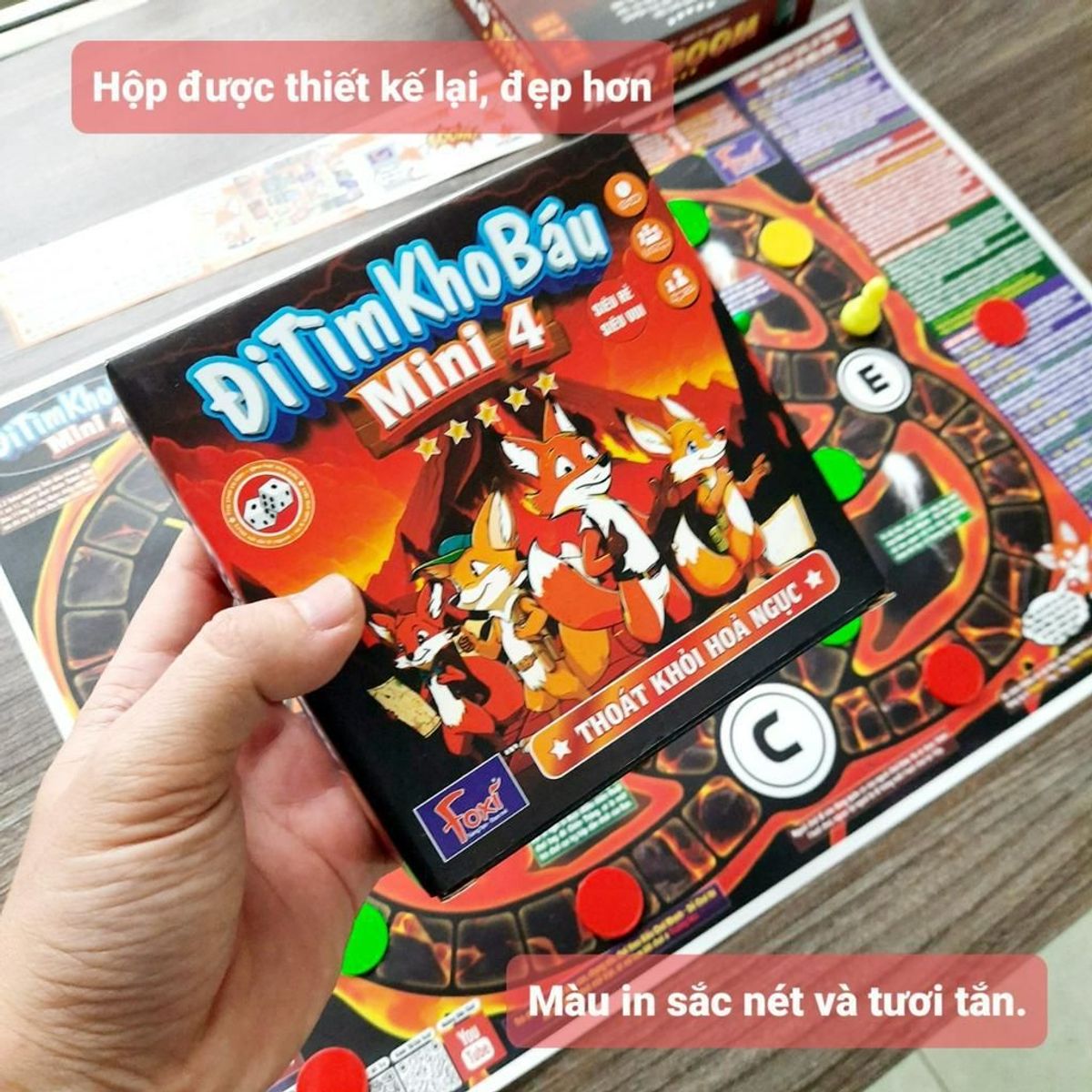 Board game-Đi tìm kho báu Mini 4 Foxi-trò chơi phát triển khả năng nhớ-logic-suy luận-phán đoán Board game-Đi tìm kho báu Mini 4 Foxi-trò chơi phát triển khả năng nhớ-logic-suy luận-phán đoán