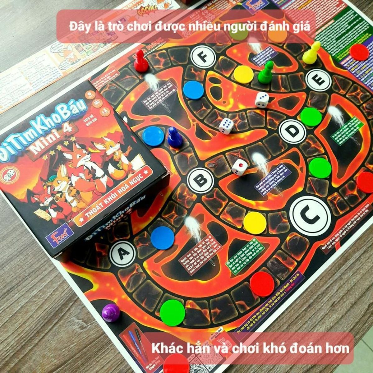 Board game-Đi tìm kho báu Mini 4 Foxi-trò chơi phát triển khả năng nhớ-logic-suy luận-phán đoán Board game-Đi tìm kho báu Mini 4 Foxi-trò chơi phát triển khả năng nhớ-logic-suy luận-phán đoán