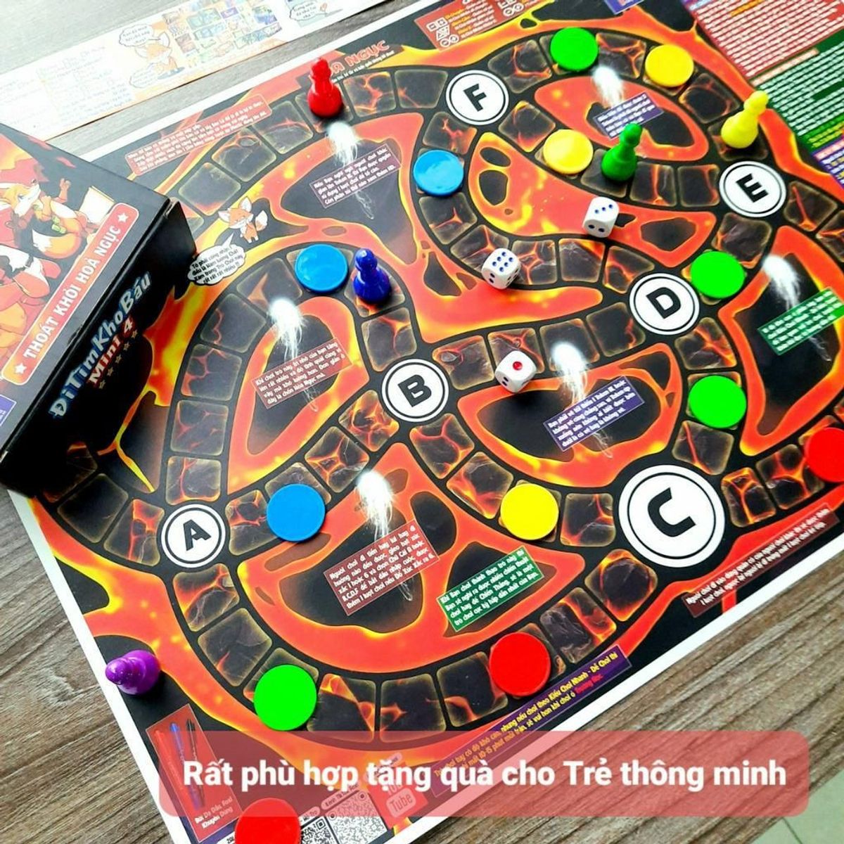 Board game-Đi tìm kho báu Mini 4 Foxi-trò chơi phát triển khả năng nhớ-logic-suy luận-phán đoán Board game-Đi tìm kho báu Mini 4 Foxi-trò chơi phát triển khả năng nhớ-logic-suy luận-phán đoán