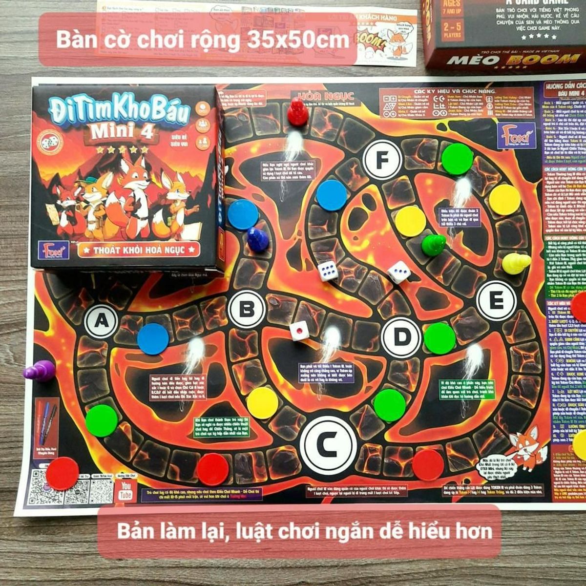Board game-Đi tìm kho báu Mini 4 Foxi-trò chơi phát triển khả năng nhớ-logic-suy luận-phán đoán Board game-Đi tìm kho báu Mini 4 Foxi-trò chơi phát triển khả năng nhớ-logic-suy luận-phán đoán