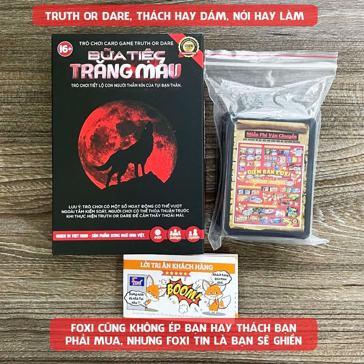 Bộ bài Truth or Dare Bữa Tiệc Trăng Máu foxi-chơi giải trí nhóm-bộc lộ con người bạn-giúp gần gũi nhau và hiểu nhau hơn Bộ bài Truth or Dare Bữa Tiệc Trăng Máu foxi-chơi giải trí nhóm-bộc lộ con người bạn-giúp gần gũi nhau và hiểu nhau hơn