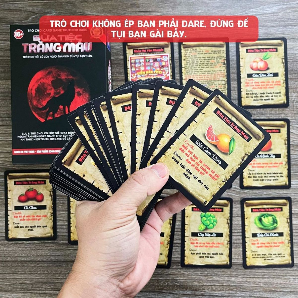 Bộ bài Truth or Dare Bữa Tiệc Trăng Máu foxi-chơi giải trí nhóm-bộc lộ con người bạn-giúp gần gũi nhau và hiểu nhau hơn Bộ bài Truth or Dare Bữa Tiệc Trăng Máu foxi-chơi giải trí nhóm-bộc lộ con người bạn-giúp gần gũi nhau và hiểu nhau hơn