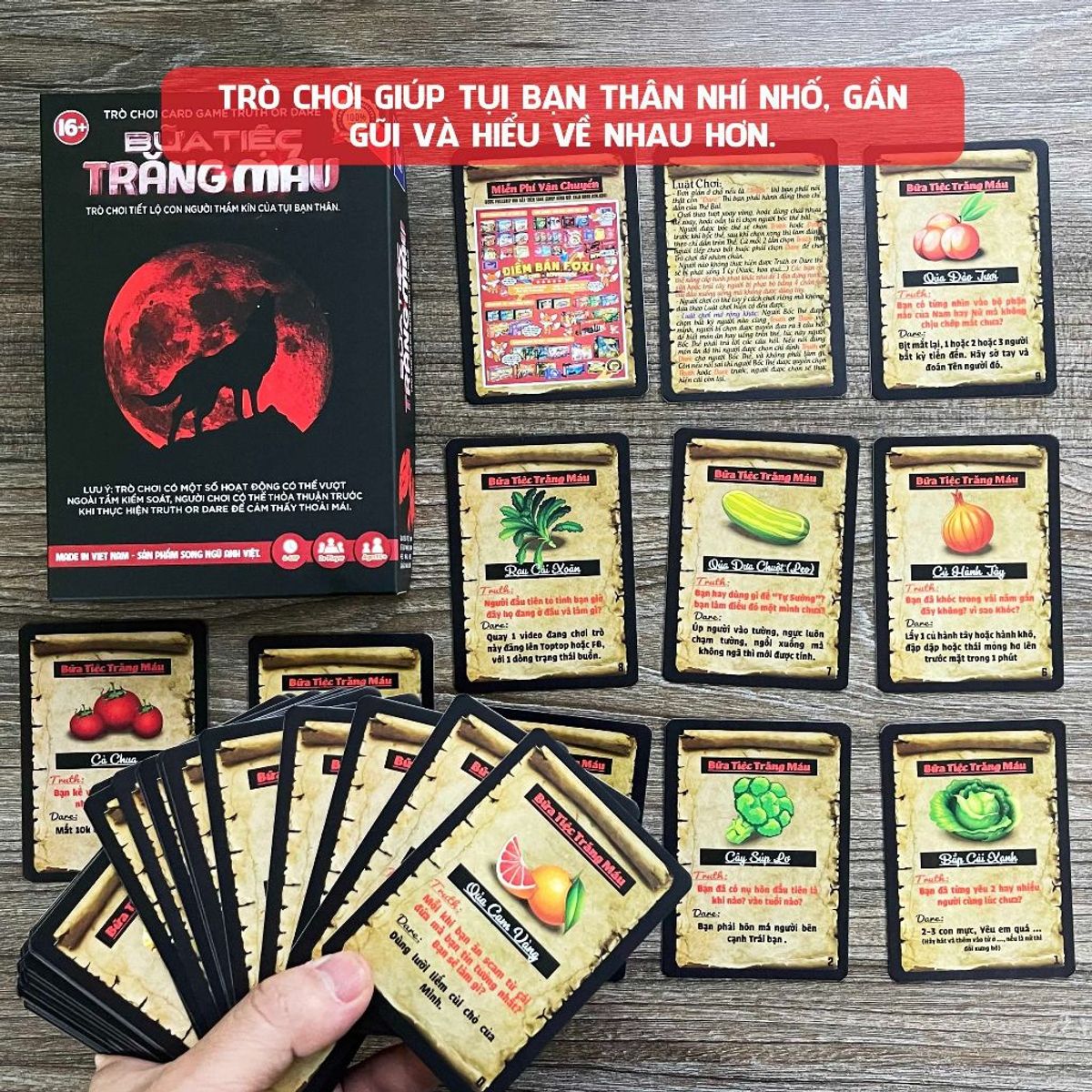 Bộ bài Truth or Dare Bữa Tiệc Trăng Máu foxi-chơi giải trí nhóm-bộc lộ con người bạn-giúp gần gũi nhau và hiểu nhau hơn Bộ bài Truth or Dare Bữa Tiệc Trăng Máu foxi-chơi giải trí nhóm-bộc lộ con người bạn-giúp gần gũi nhau và hiểu nhau hơn