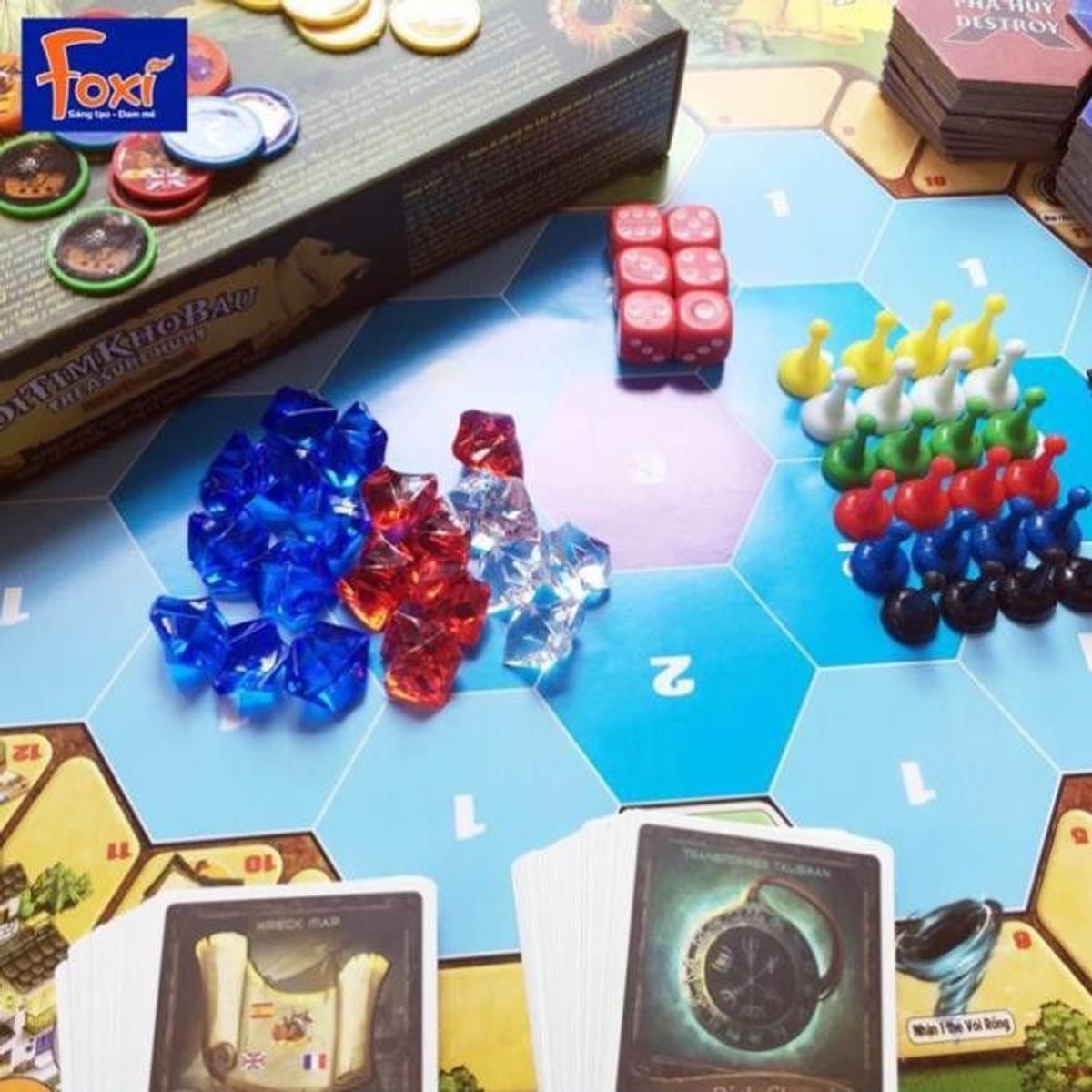 Board game-Đi tìm kho báu phần 3 Foxi-đồ chơi gia đình tương tác phát triển tư duy-kỹ năng-tập trung Board game-Đi tìm kho báu phần 3 Foxi-đồ chơi gia đình tương tác phát triển tư duy-kỹ năng-tập trung
