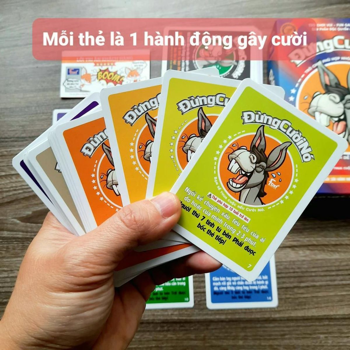 Board game-Đừng cười nó-Foxi-trò chơi hay-hài hước-đấu trí đội nhóm-kết nối thành viên-giá rẻ Board game-Đừng cười nó-Foxi-trò chơi hay-hài hước-đấu trí đội nhóm-kết nối thành viên-giá rẻ