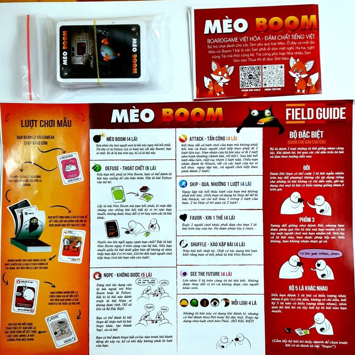 Board game-Mèo Boom-Mèo Nổ-Exploding kittens-Foxi-trò chơi gia đình-bạn bè-hấp dẫn-kịch tính Board game-Mèo Boom-Mèo Nổ-Exploding kittens-Foxi-trò chơi gia đình-bạn bè-hấp dẫn-kịch tính