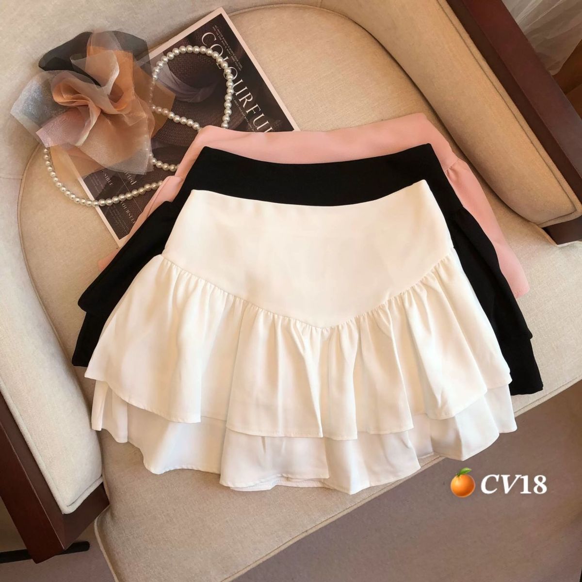 CHÂN VÁY 2 TẦNG CÓ LÓT TRONG CẠP CAO - LÊ PHƯƠNG BOUTIQUE CHÂN VÁY 2 TẦNG CÓ LÓT TRONG CẠP CAO - LÊ PHƯƠNG BOUTIQUE