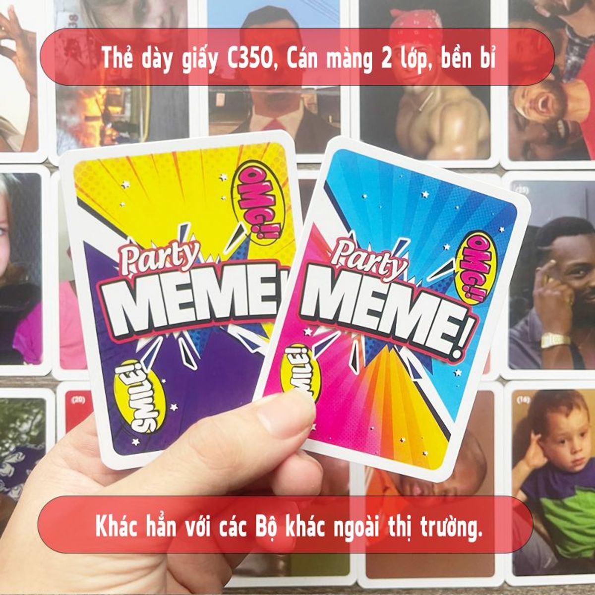 Board game-Bộ Bài Squad Meme Foxi Mêm-trò chơi đội nhóm siêu vui hài hước Board game-Bộ Bài Squad Meme Foxi Mêm-trò chơi đội nhóm siêu vui hài hước