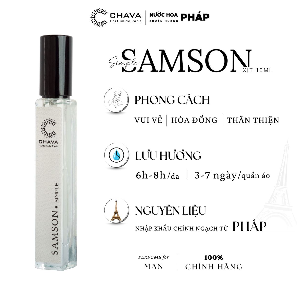 COMBO 3 CHAI NƯỚC HOA SIMPLE 10ML BẤT KỲ - CHAVA COMBO 3 CHAI NƯỚC HOA SIMPLE 10ML BẤT KỲ - CHAVA