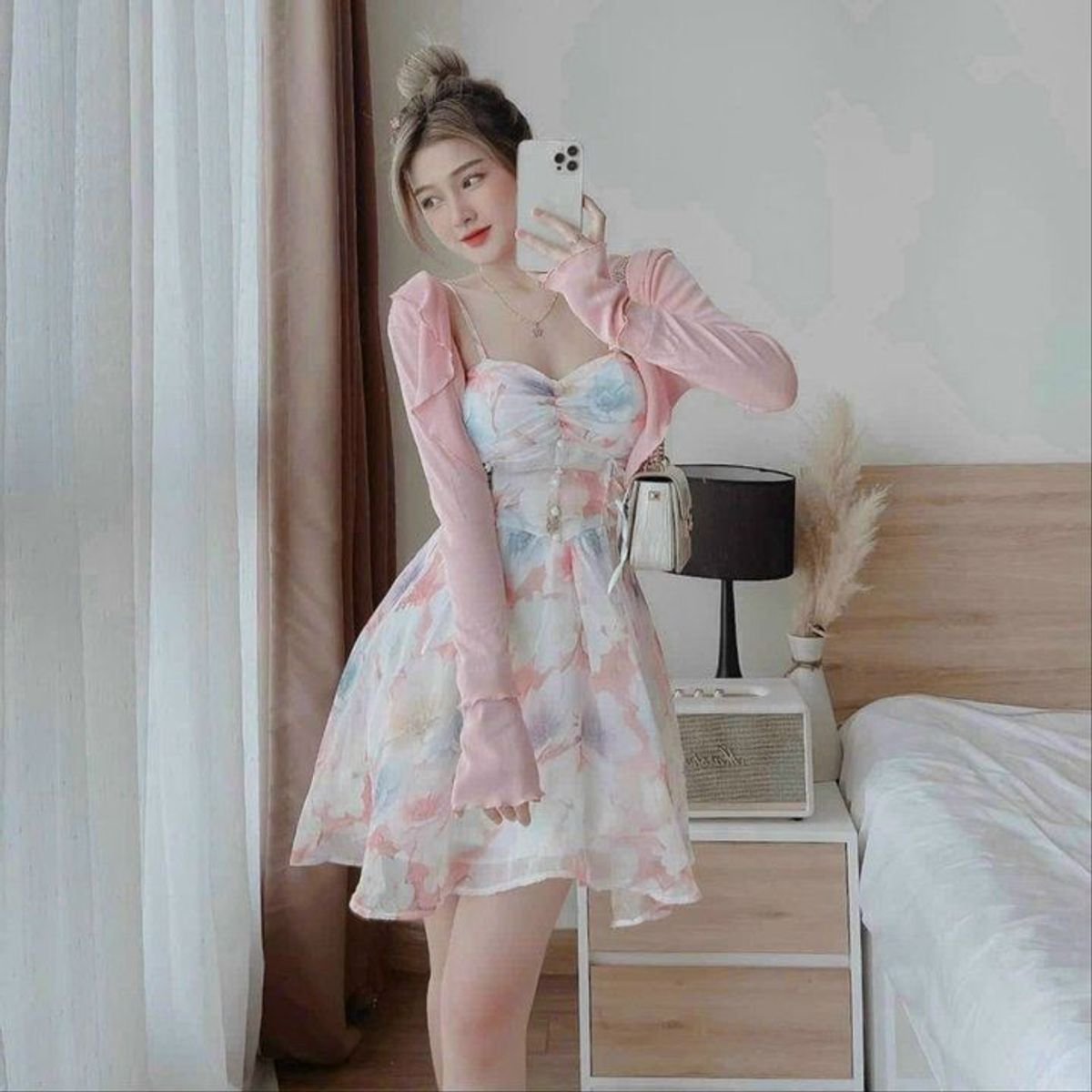 SET ÁO KHOÁC KÈM ĐẦM VOAN CAO CẤP YVY27_ TRIỆU VY STORE SET ÁO KHOÁC KÈM ĐẦM VOAN CAO CẤP YVY27_ TRIỆU VY STORE