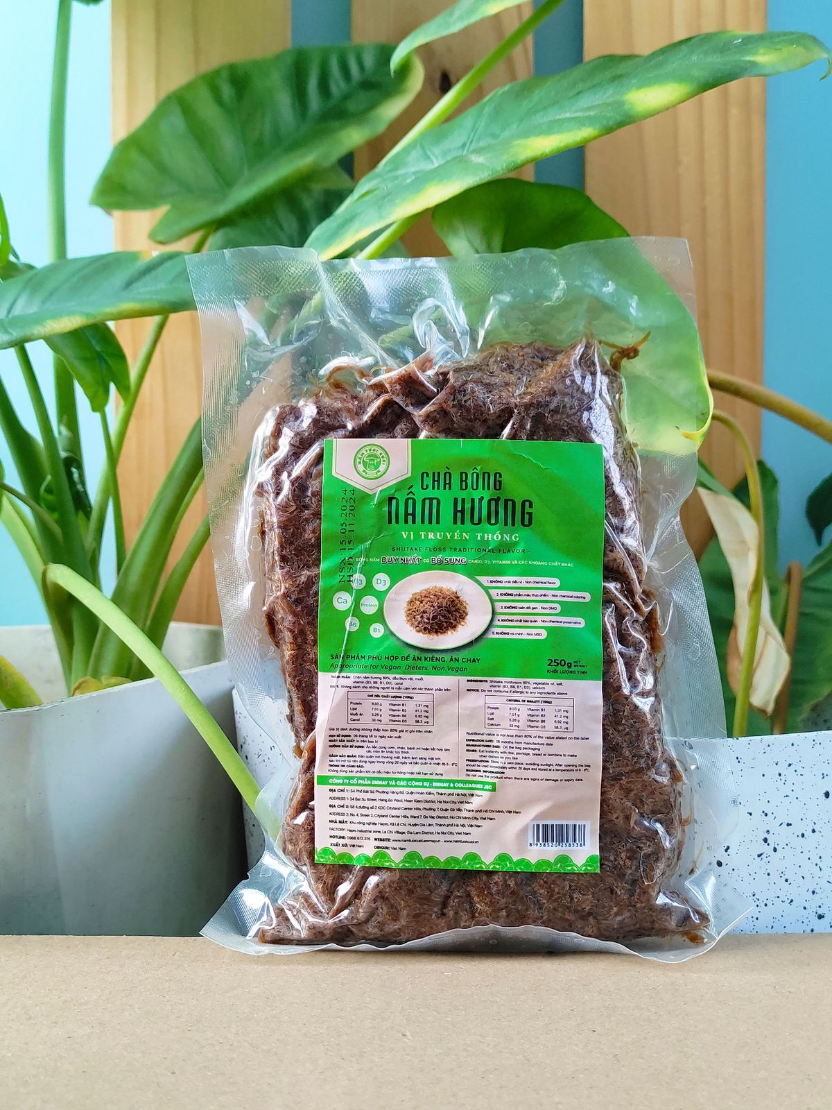 Chà Bông Nấm Hương Chay Vị Truyền Thống túi 250g - Nấm Tươi Cười Chà Bông Nấm Hương Chay Vị Truyền Thống túi 250g - Nấm Tươi Cười