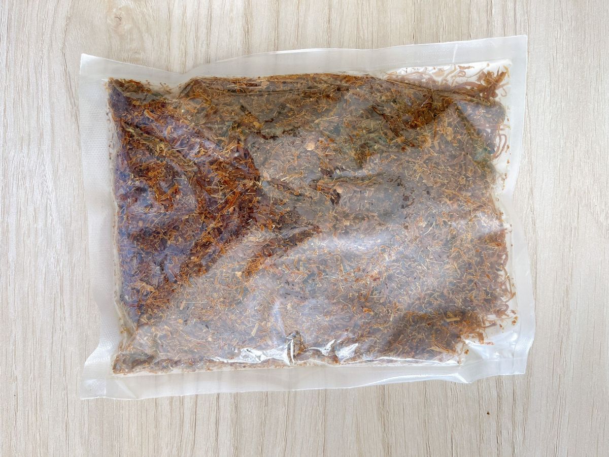 Chà Bông Nấm Hương Chay Vị Cay Ngọt túi 250g - Nấm Tươi Cười Chà Bông Nấm Hương Chay Vị Cay Ngọt túi 250g - Nấm Tươi Cười
