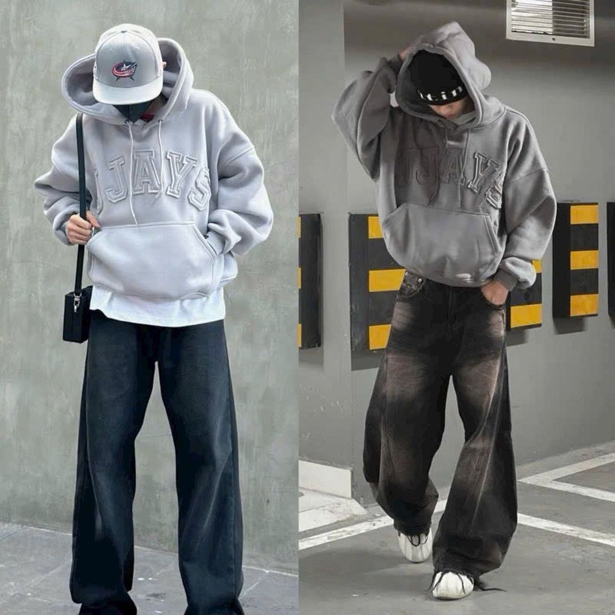 Áo Hoodie Nam Nữ - Áo Hoodie Thêu Đắp Vải Chữ Nổi JJAYS Form Rộng