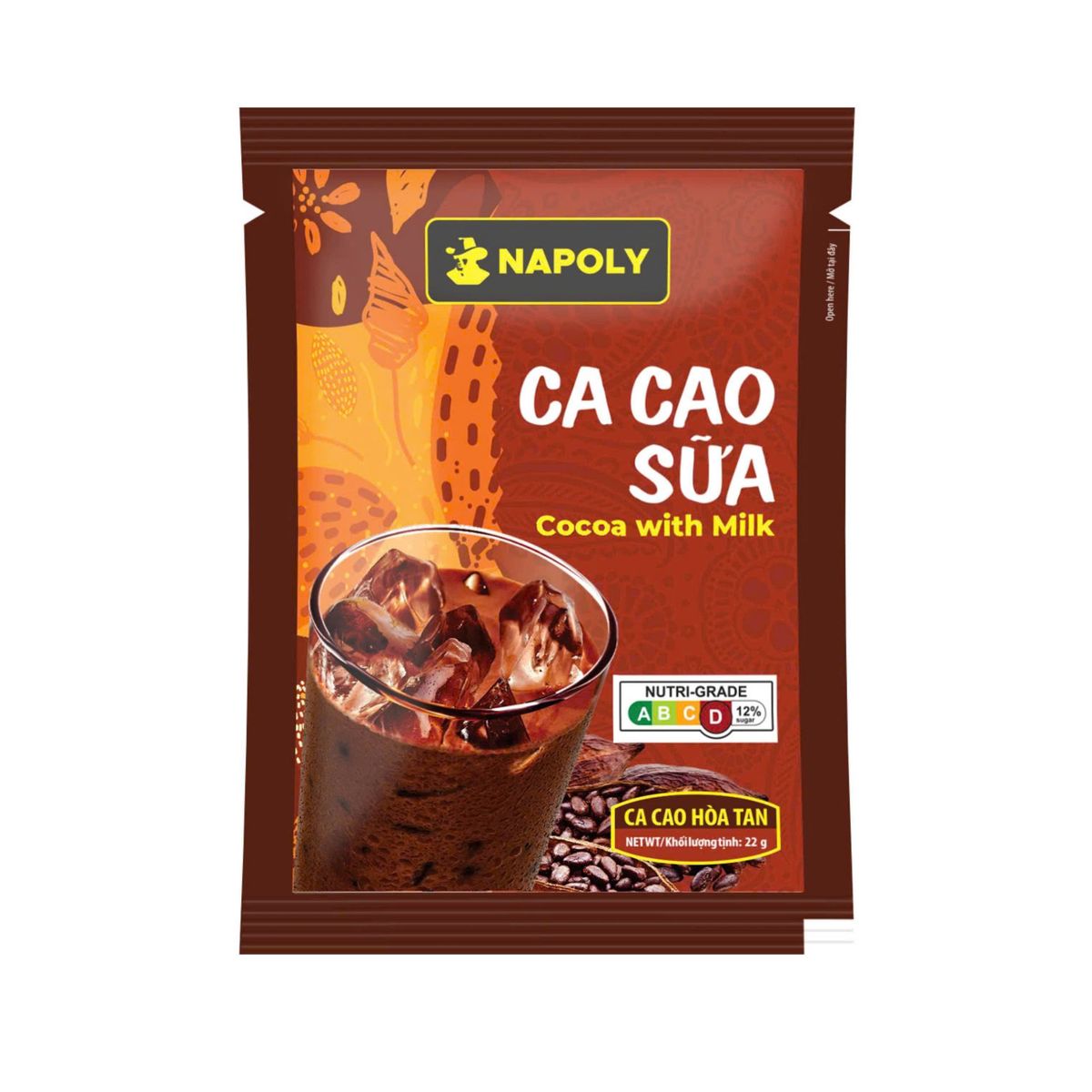 Cacao sữa hoà tan 6in1 Napoli 22g/gói - Bổ sung Mầm Lúa Mạch và Cafe Moka Cacao sữa hoà tan 6in1 Napoli 22g/gói - Bổ sung Mầm Lúa Mạch và Cafe Moka