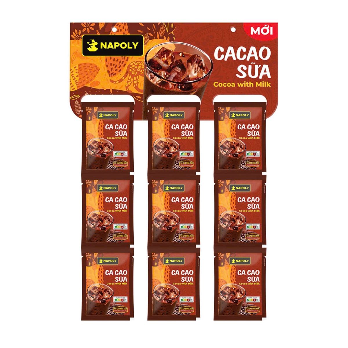 Cacao sữa hoà tan 6in1 Napoli 22g/gói - Bổ sung Mầm Lúa Mạch và Cafe Moka Cacao sữa hoà tan 6in1 Napoli 22g/gói - Bổ sung Mầm Lúa Mạch và Cafe Moka