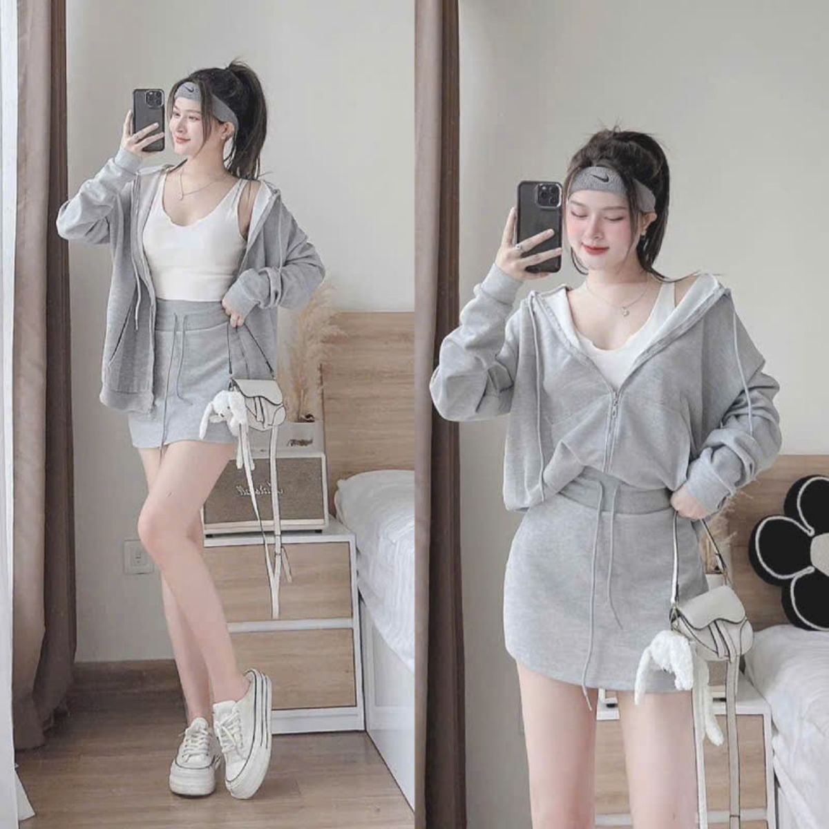 SÉT 3 MÓN NỈ ÁO TRONG TĂM LẠNH ÁO KHOÁC VÀ CHÂN VÁY NỈ( CHÂN VÁY CÓ LÓT) SÉT 3 MÓN NỈ ÁO TRONG TĂM LẠNH ÁO KHOÁC VÀ CHÂN VÁY NỈ( CHÂN VÁY CÓ LÓT)
