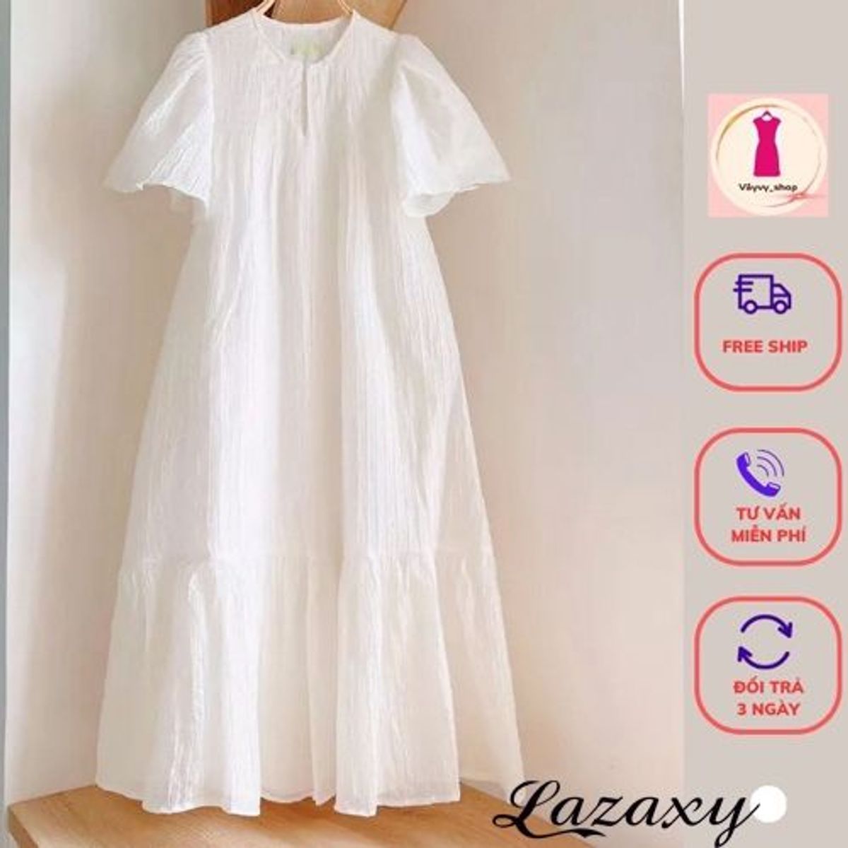 Váy bầu,đầm bầu thiết kế Lazaxy công sở,đi biển vải gân đũi Hàn Quốc ngắn tay dáng đuôi cá 2 lớp Váy bầu,đầm bầu thiết kế Lazaxy công sở,đi biển vải gân đũi Hàn Quốc ngắn tay dáng đuôi cá 2 lớp