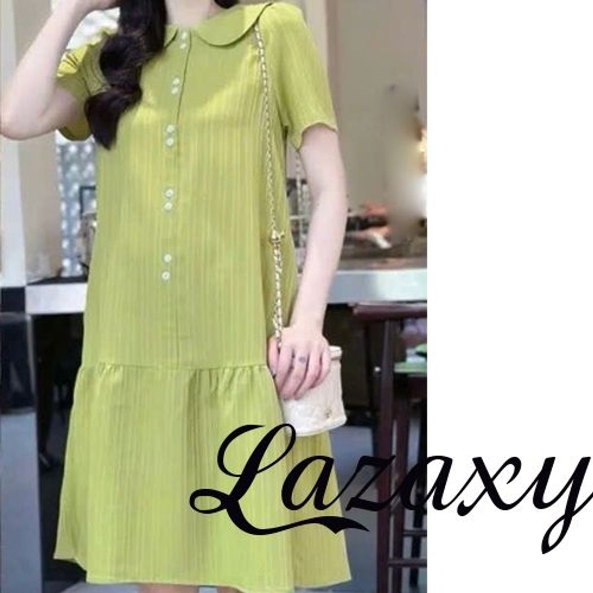 Váy Đầm Babydol Bầu Cổ Sen Đuôi Cá Chất Đũi Gân From Rộng Lazaxy Váy Đầm Babydol Bầu Cổ Sen Đuôi Cá Chất Đũi Gân From Rộng Lazaxy