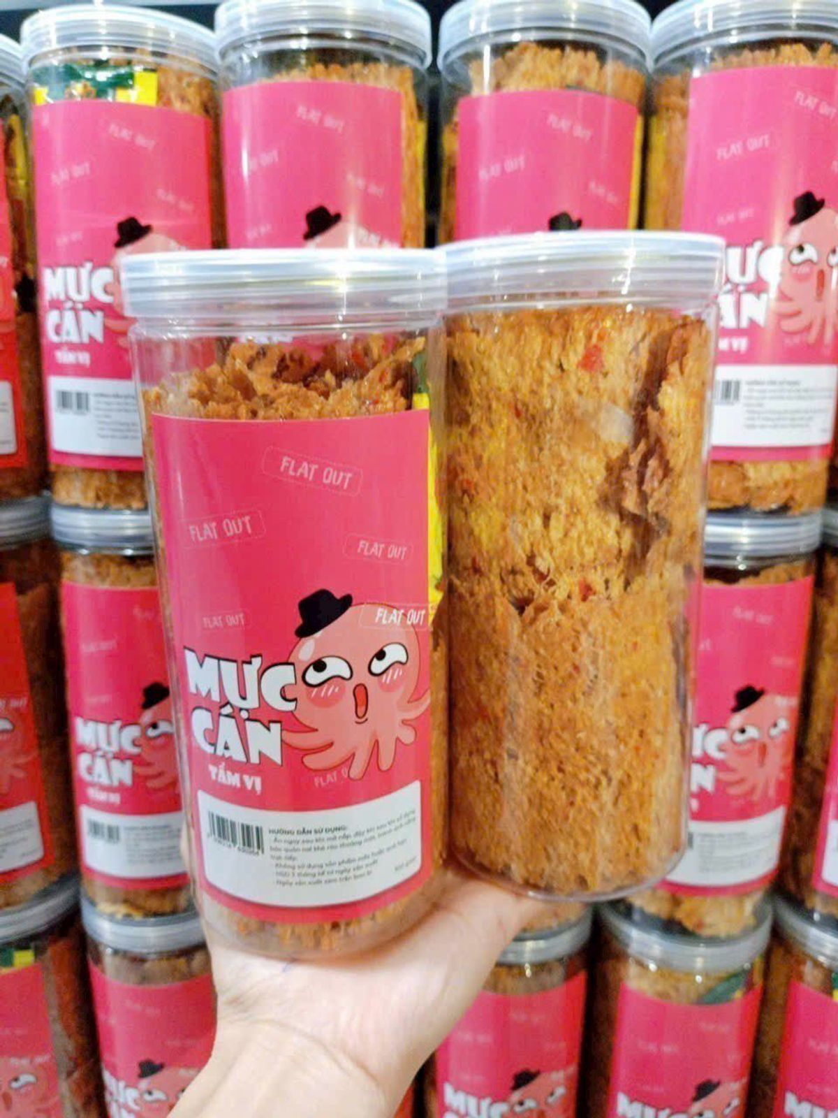 Mực cán tẩm vị thơm ngon hủ 300G/200G Mực cán tẩm vị thơm ngon hủ 300G/200G