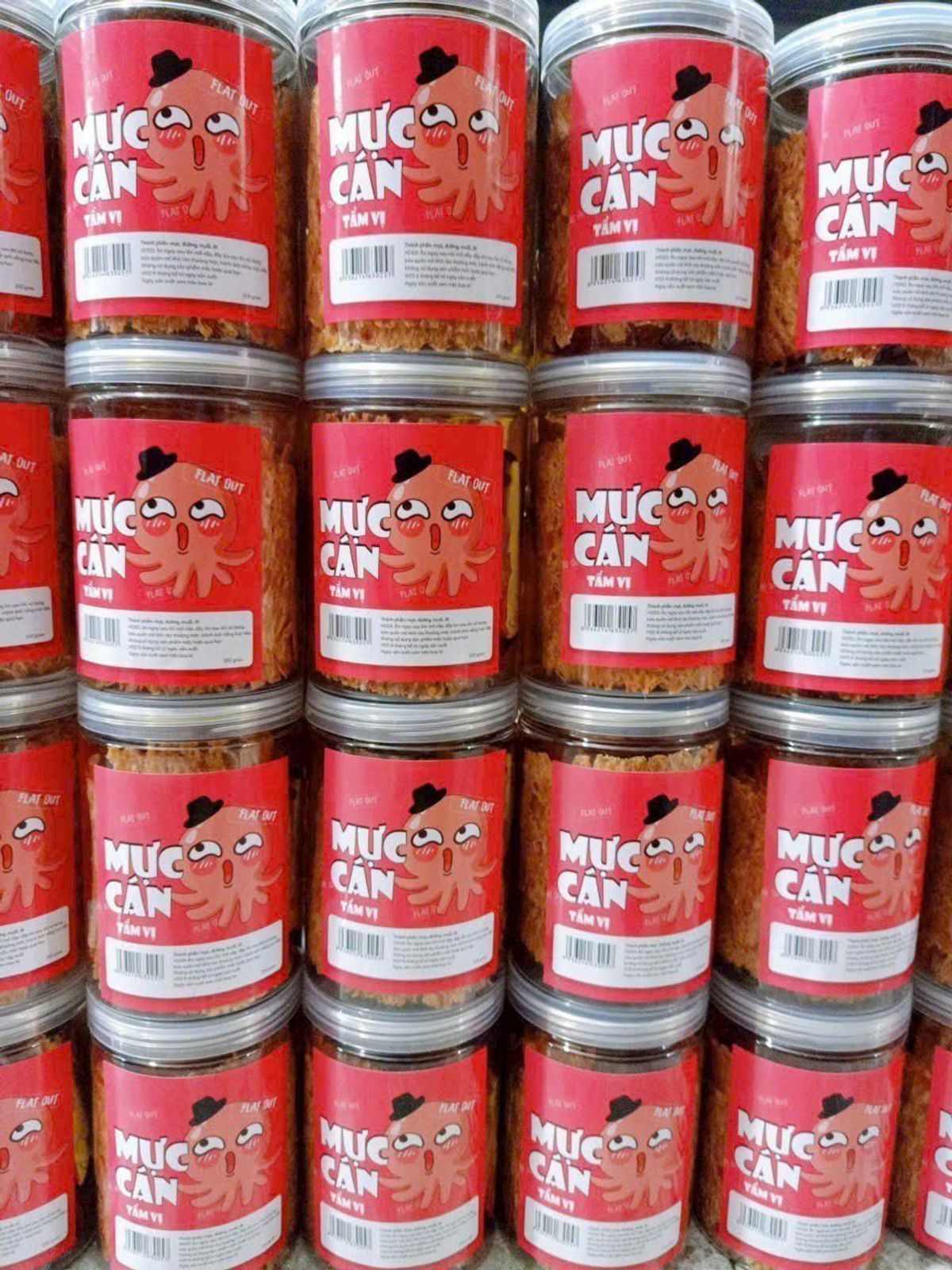 Mực cán tẩm vị thơm ngon hủ 300G/200G Mực cán tẩm vị thơm ngon hủ 300G/200G